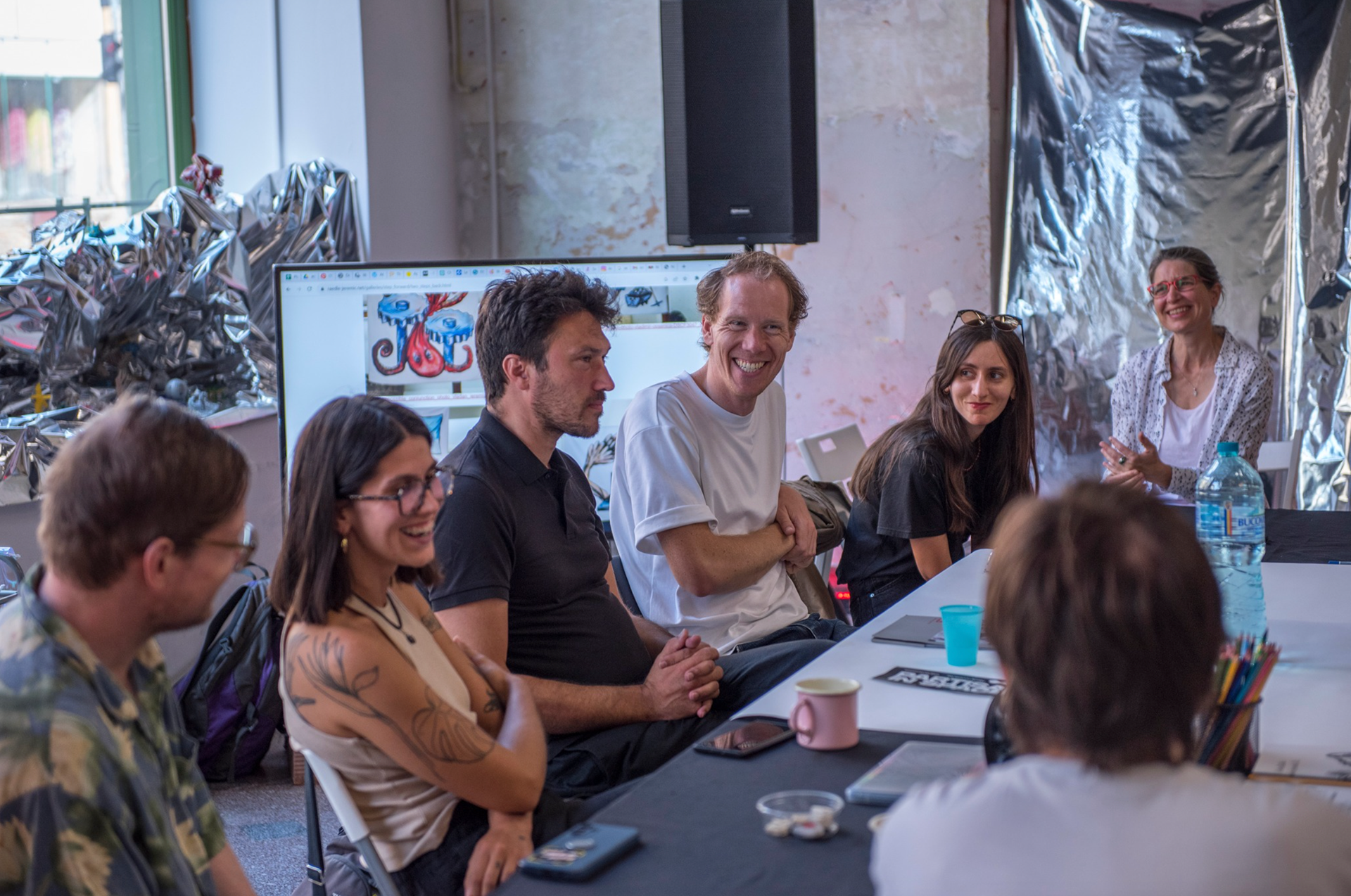 Collective comics workshop Partisans in Space with Rena Rädle & Vladan Jeremić Photo: Cătălin Bătrânu
