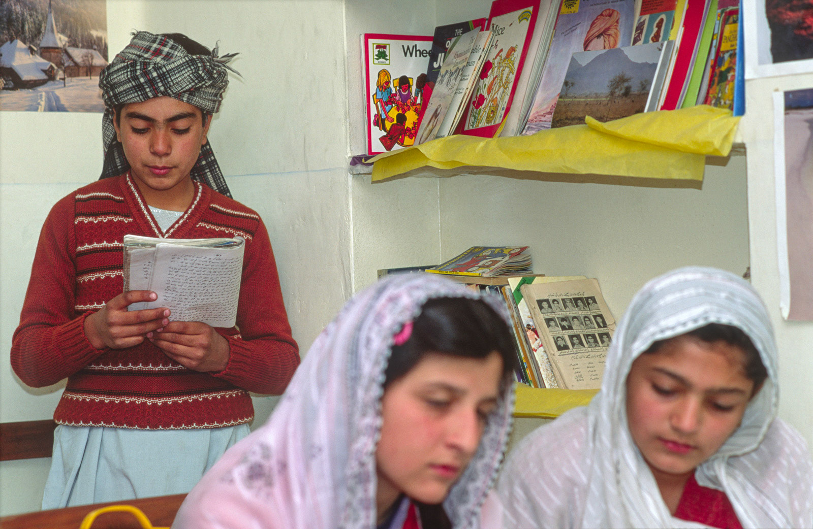 Reading aloud. British Model School. Quetta, Pakistan