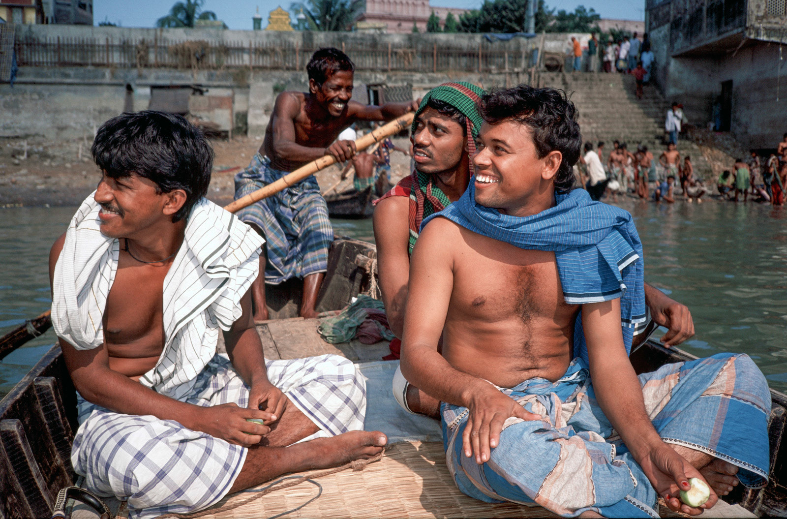 Ferry boat at rush hour. Dhaka, Bangladesh