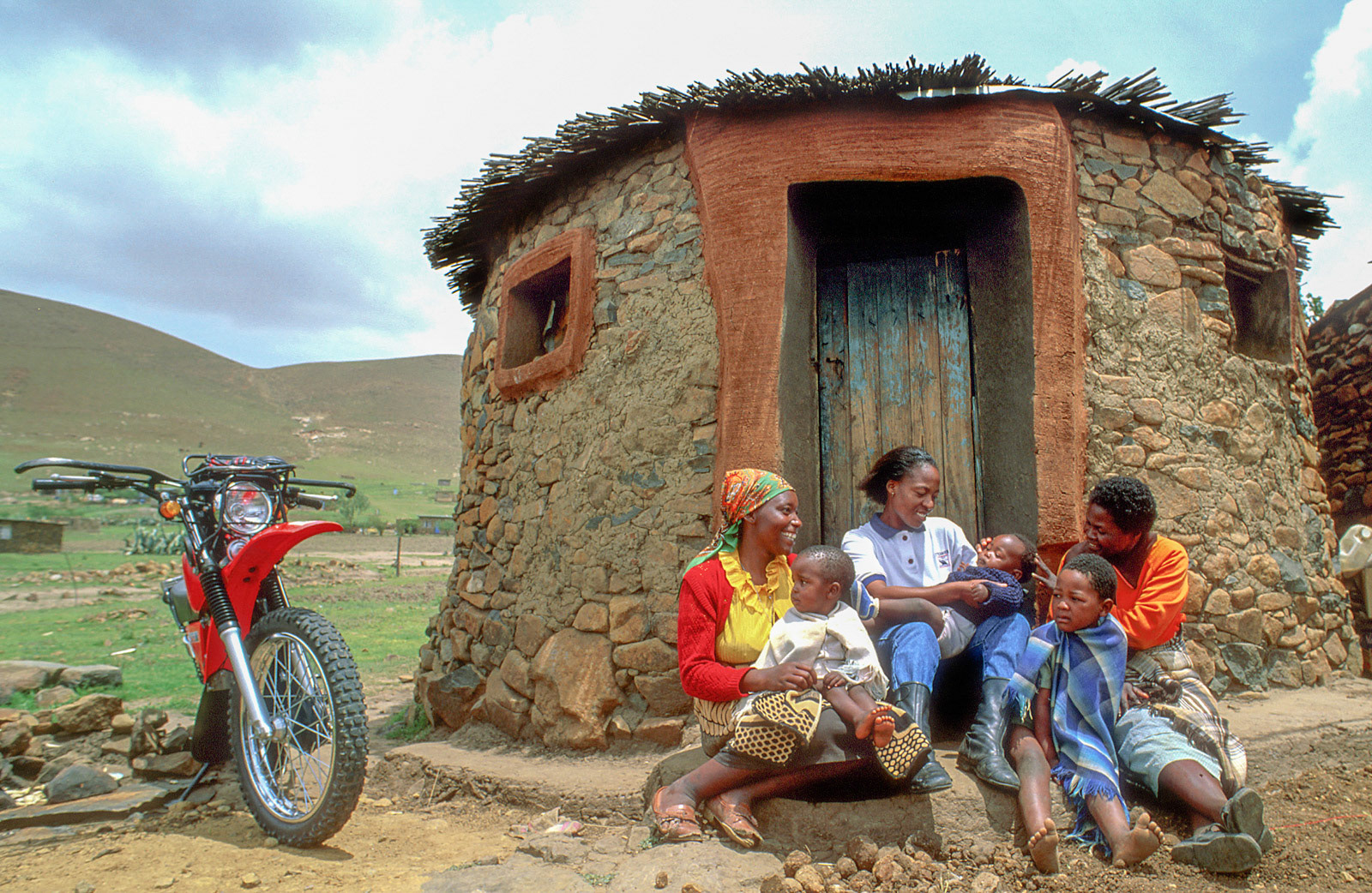 'Riders for Health' nurse in a remote region. nr Mafeteng, Lesotho