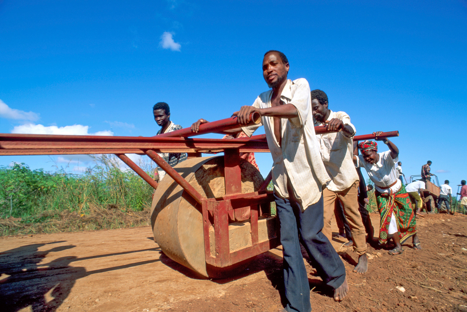 Rebuilding a road after the civil war.  Mozambique