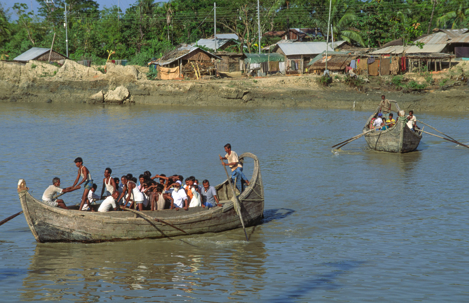 Ferry boat to big ferry bound for Dhaka. Sandwip Isle, Bangladesh