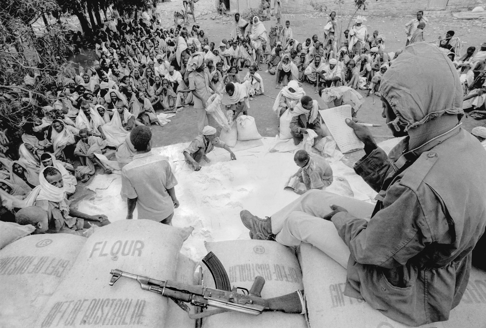 Food aid distribution during the civil war. Tigray, Ethiopia