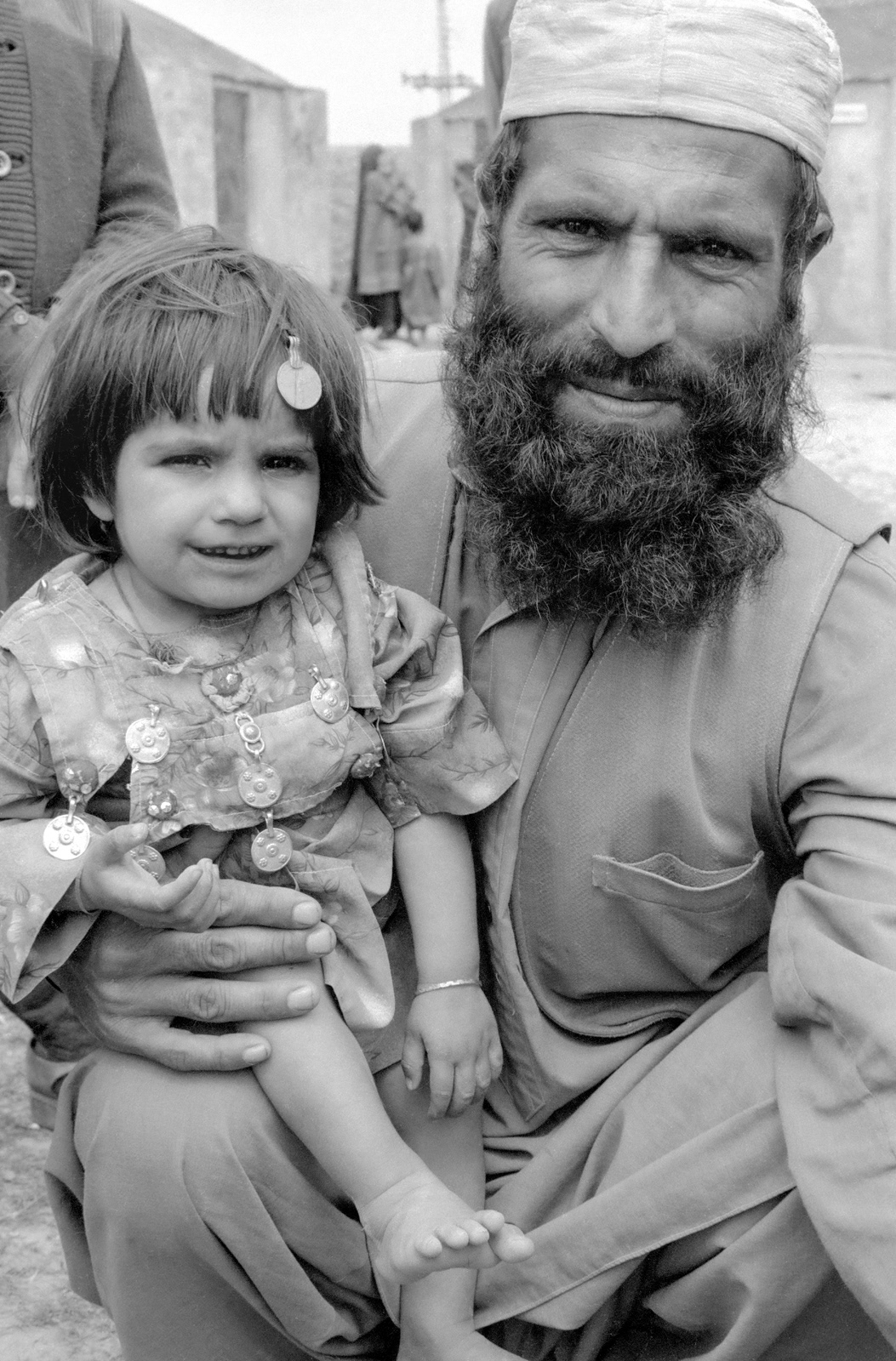 Afghan refugee father & daughter. Peshawar, Pakistan