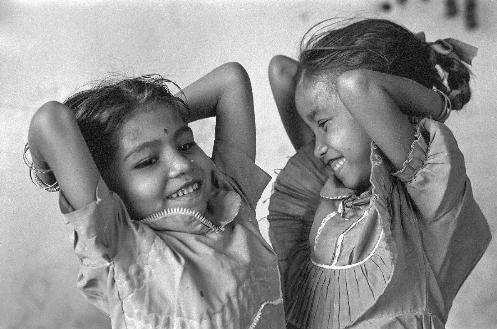 Girls at a day centre which cares for the children of prostitutes. Calcutta, India