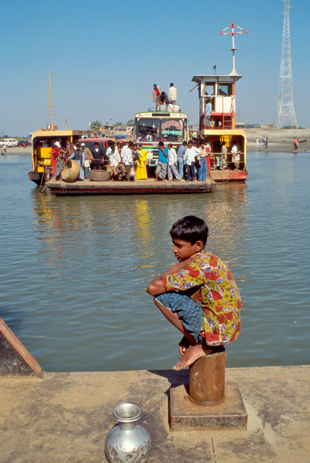 Waiting for the ferry. near Faridpur, Bangladesh