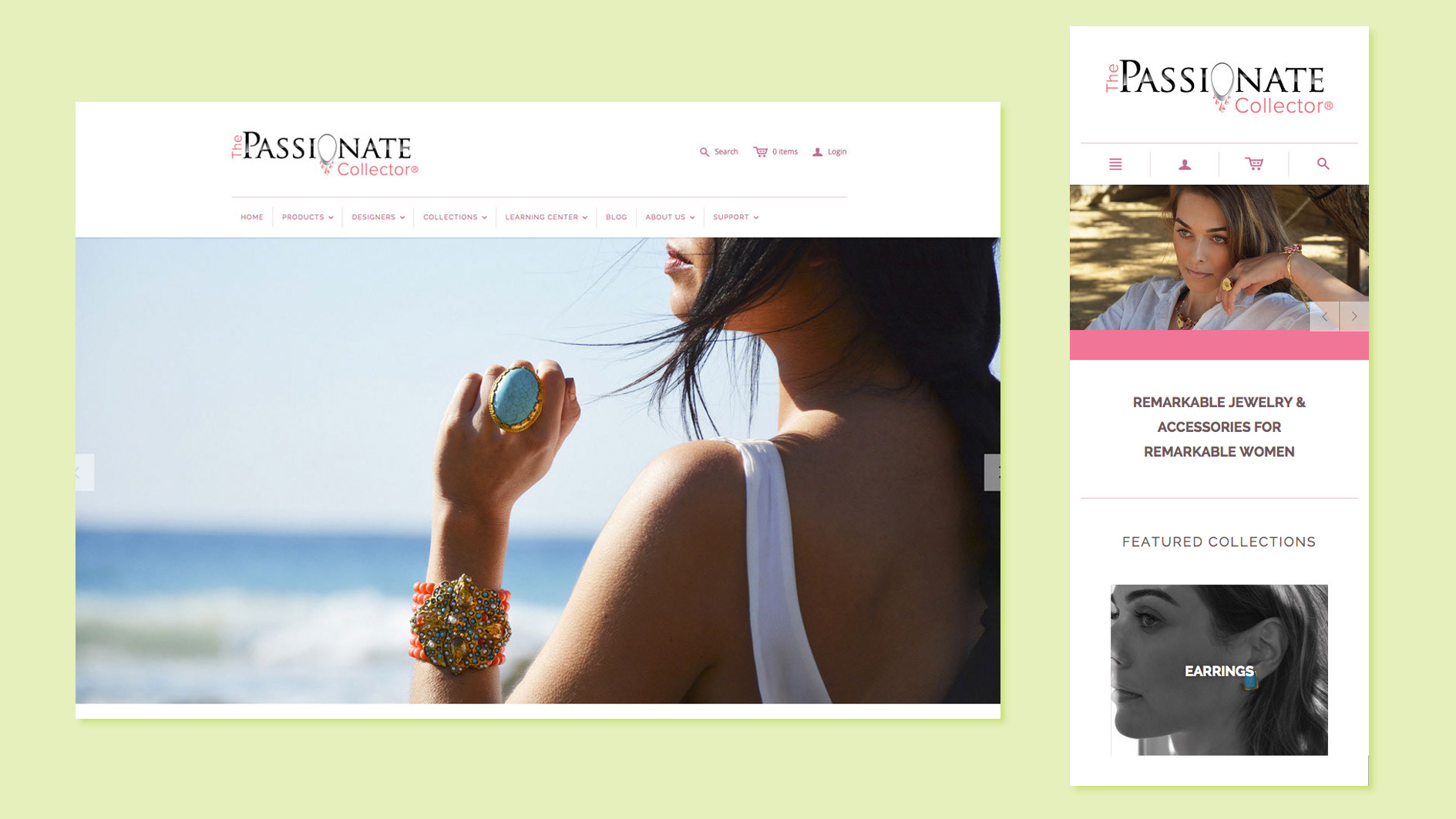 The Passionate Collector Shopify web store was integrated with inventory in three Southern California physical stores.