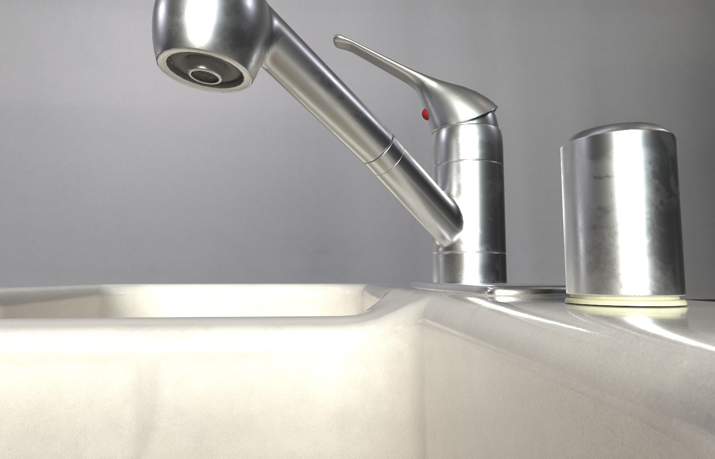 The old kitchen sink, rendered in Substance Painter.