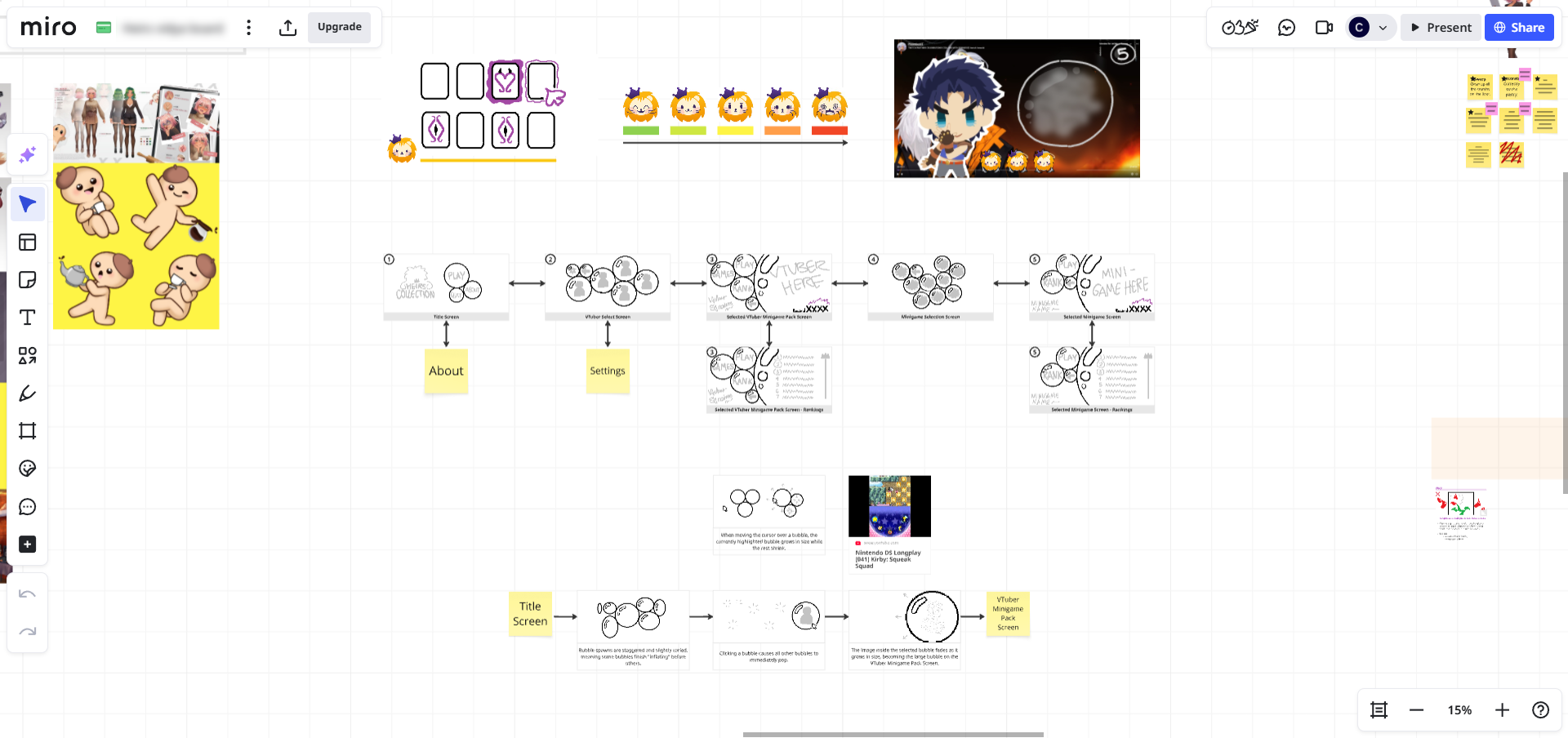 My concept art for state progression and early visuals.