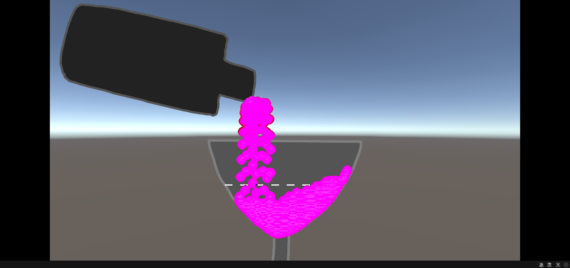“Pour!” as it currently exits in-engine, complete with programmer art.