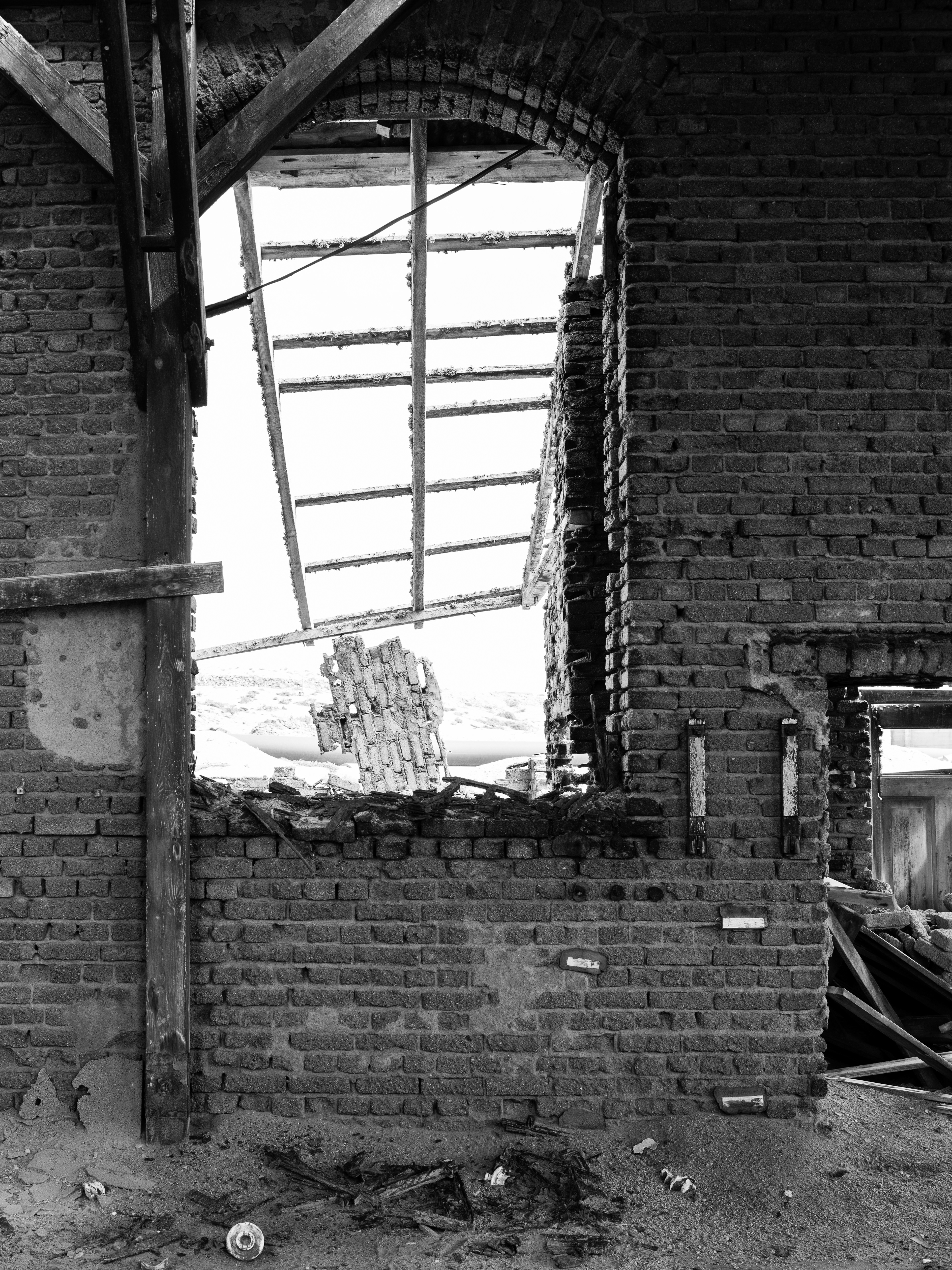 Elizabeth Bay I - The Elizabeth Bay diamond mine was built between 1924 and 1926. It was operational only a few years, being abandoned in 1931. Eizabeth Bay, Namibia.