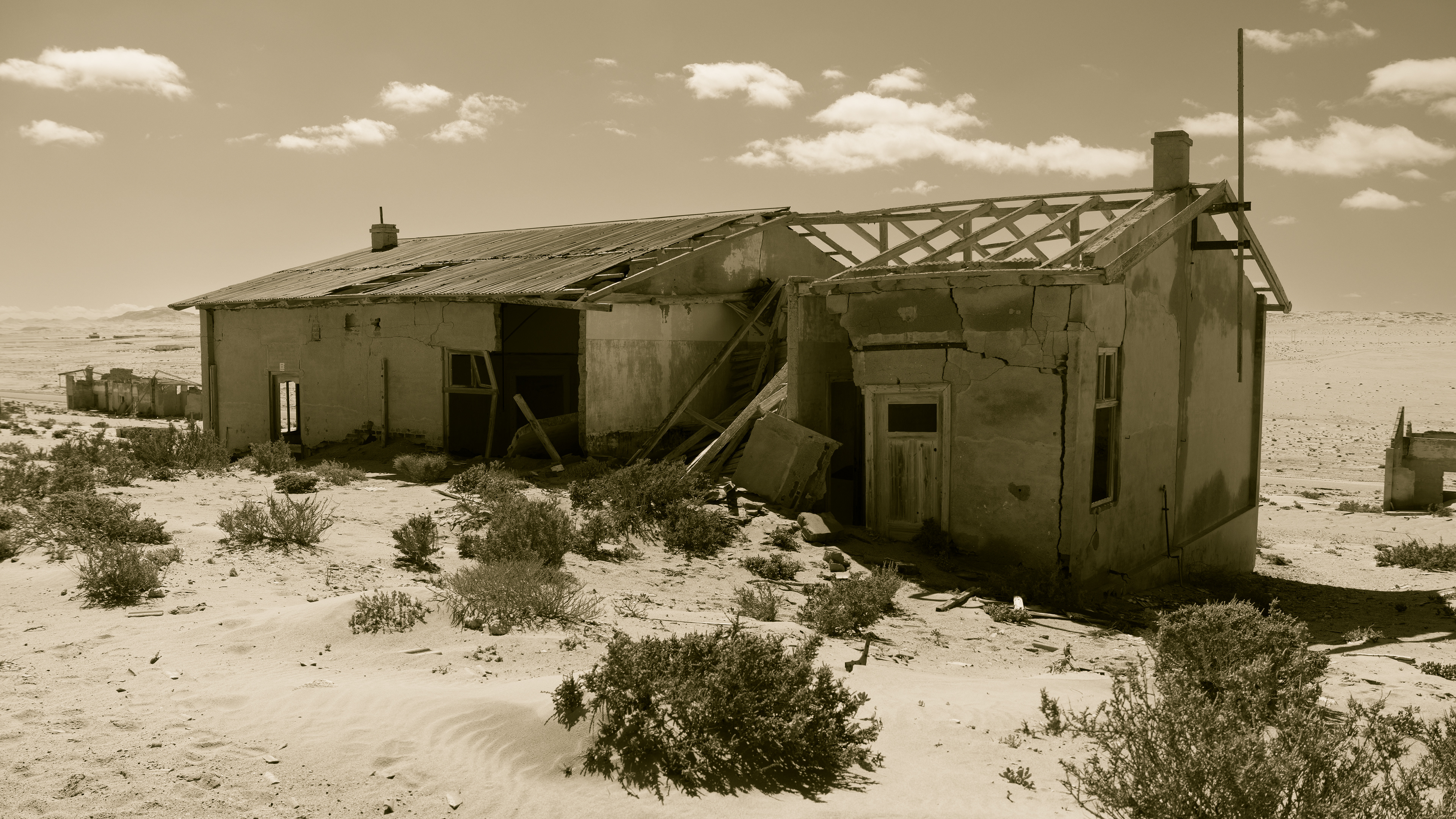 Kolmanskop VI - WIth its abandonment and no maintenance, the buildings are falling down. Kolmanskop, Namibia.