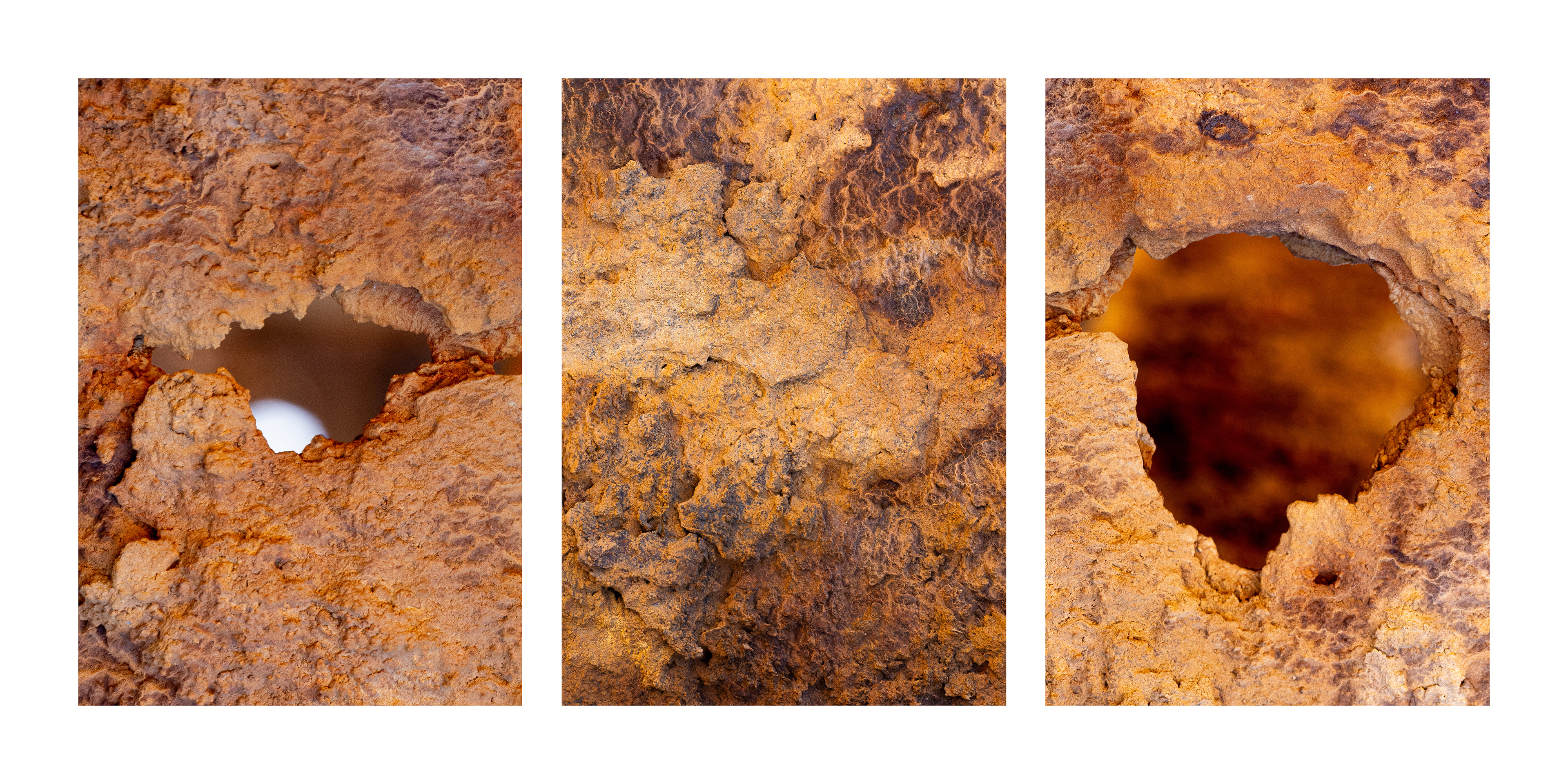 Rust Landscape - There may not be much rain, but 90 years of weather still has its effect. Elizabeth Bay, Namibia.