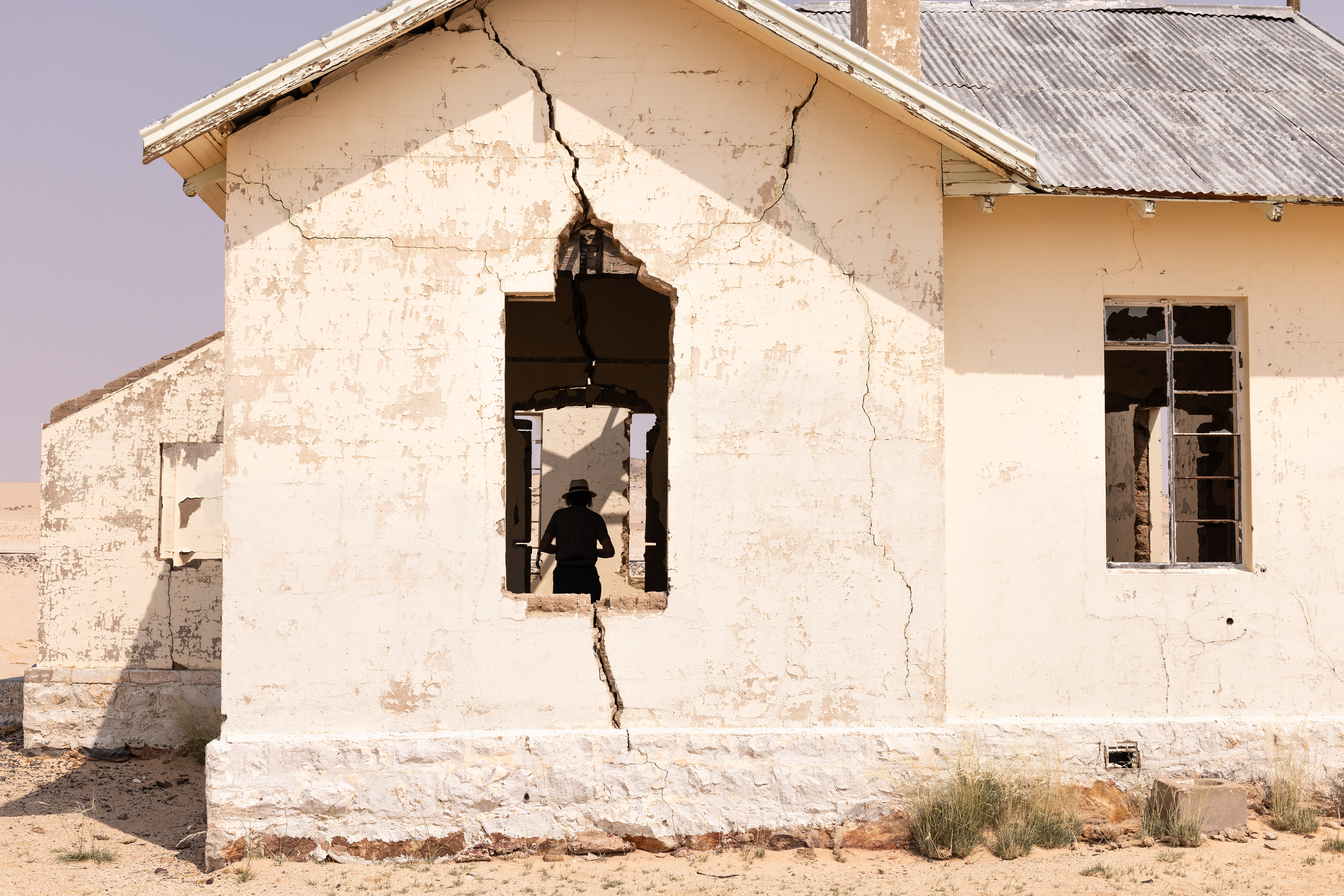 Missed the Last Train Home - A lonely figure seems to add to the feeling of abandonment. Garub, Namibia.