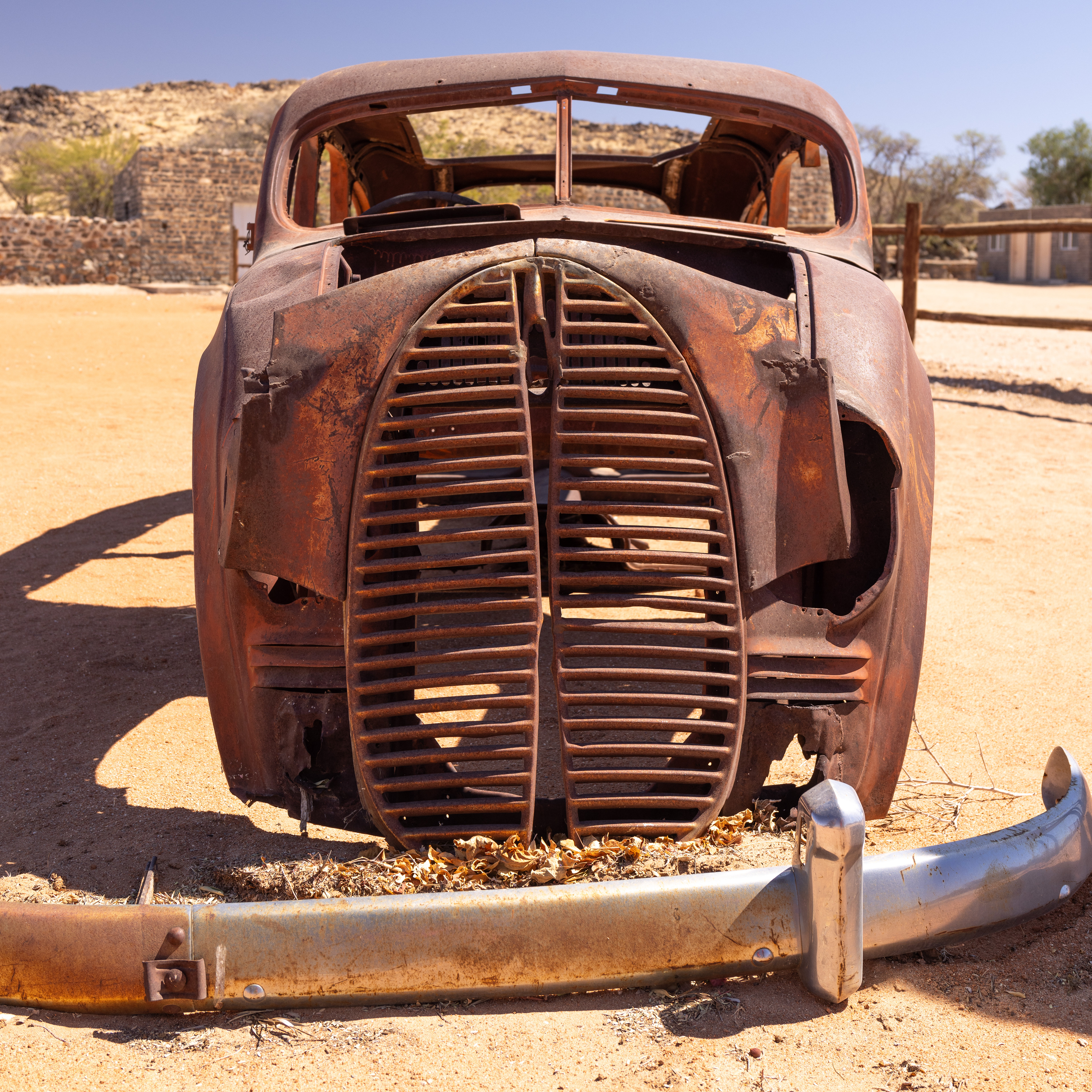 Bumper Sticker Required - Helmeringshausen, Namibia.