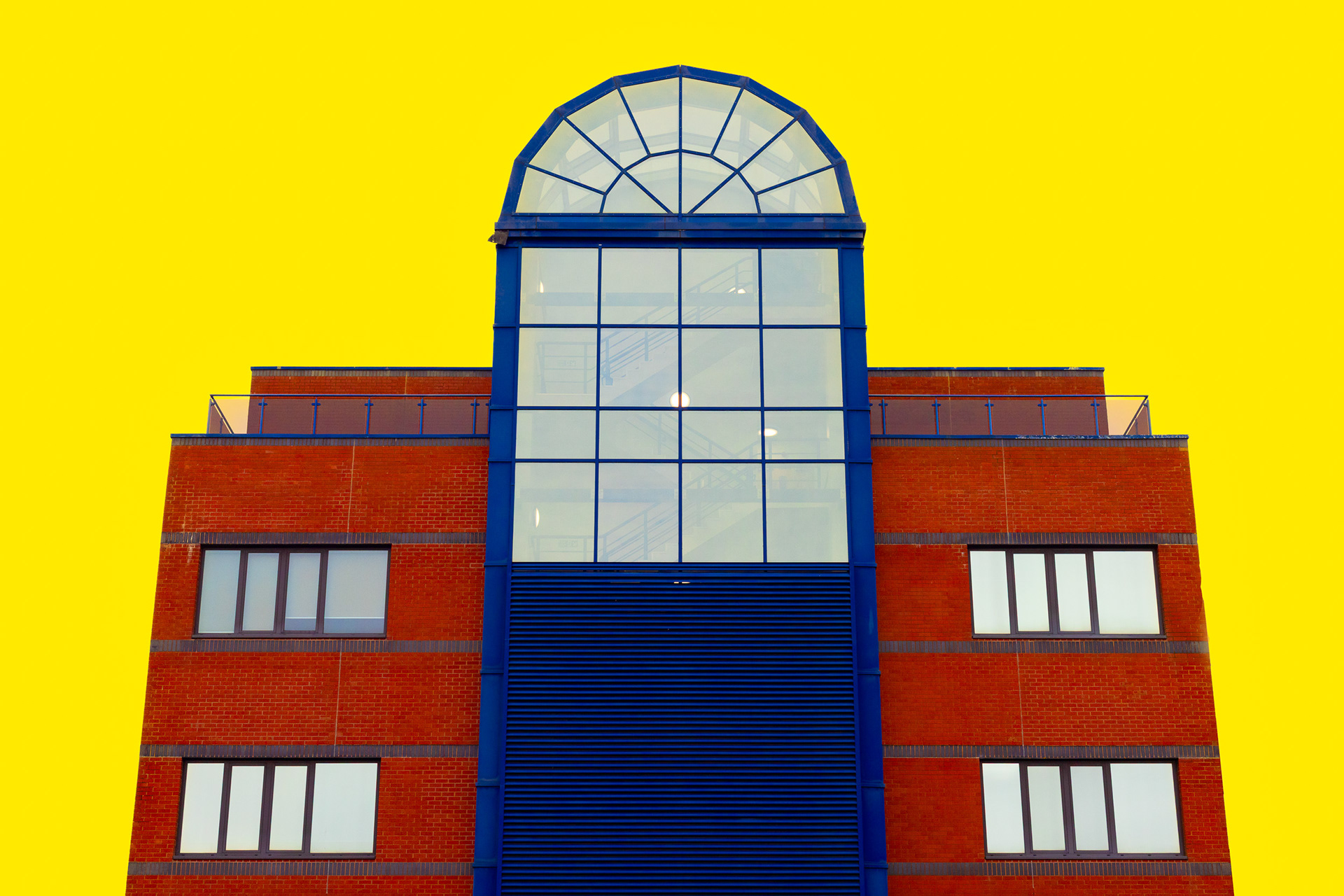 Psychedelic Telford. The simple, strong shapes of this architecture in Telford screamed out for apsychedelic treatment.