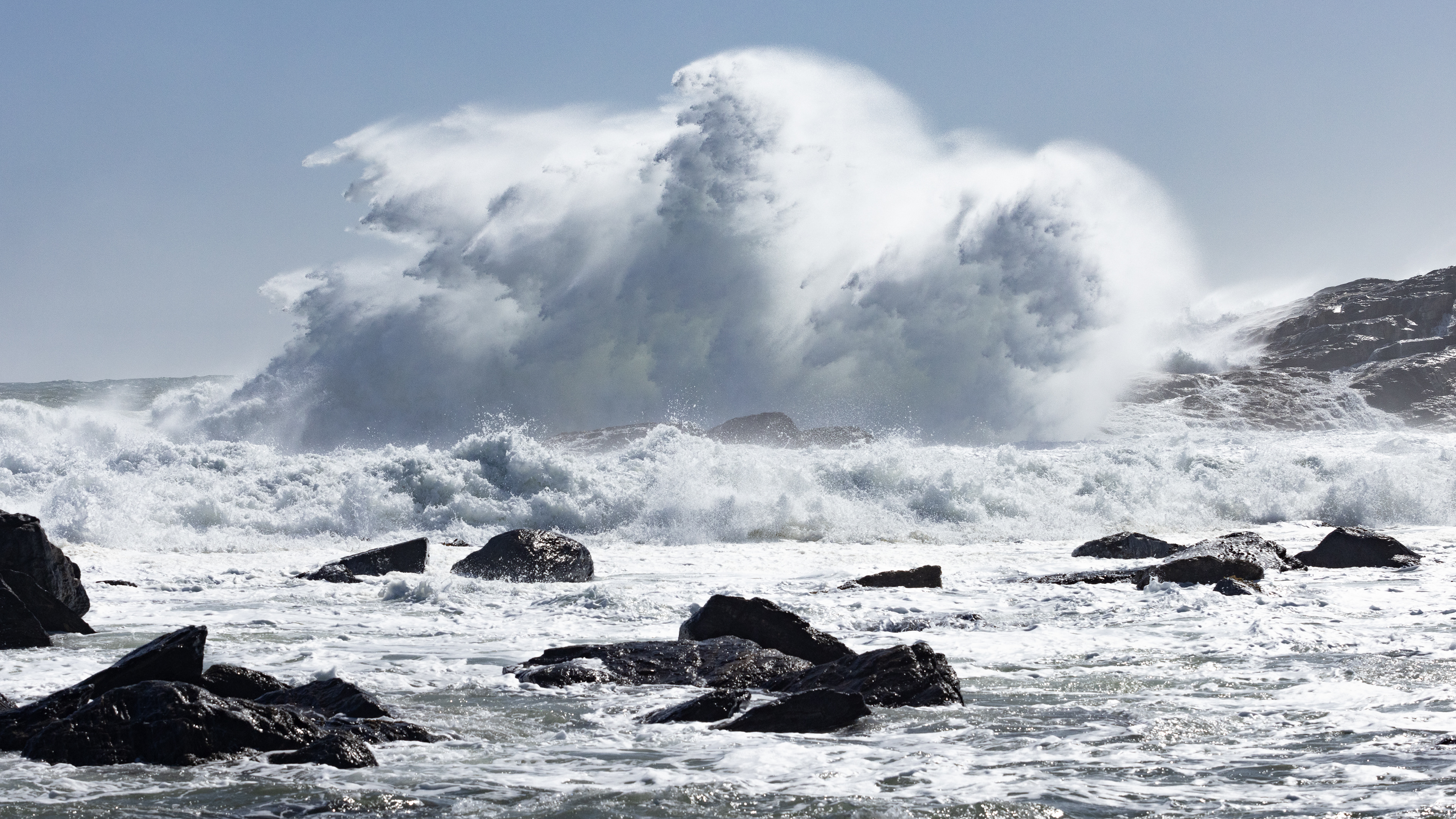 Sea Monster - These breakers look for all the world like a three-headed sea monster. St. Diaz Point, Namibia.
