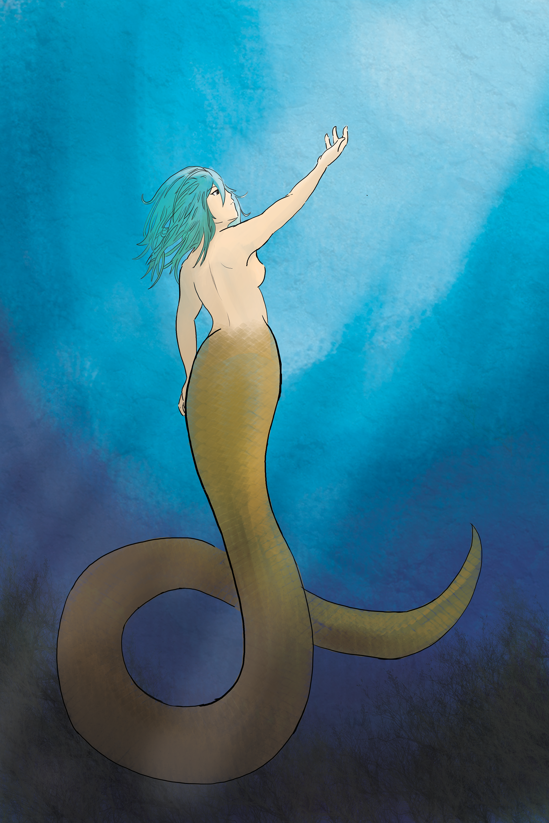Mermaid sea snake design