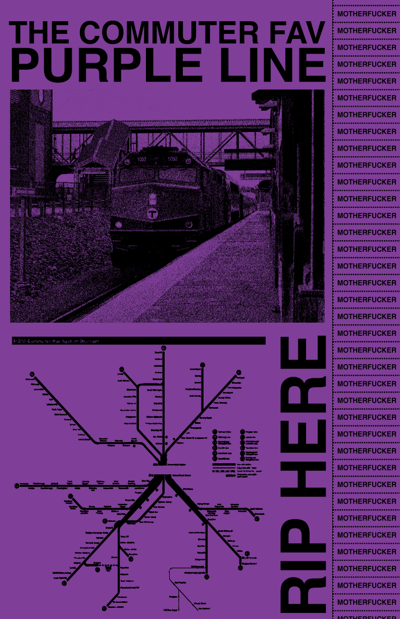 Purple line Poster