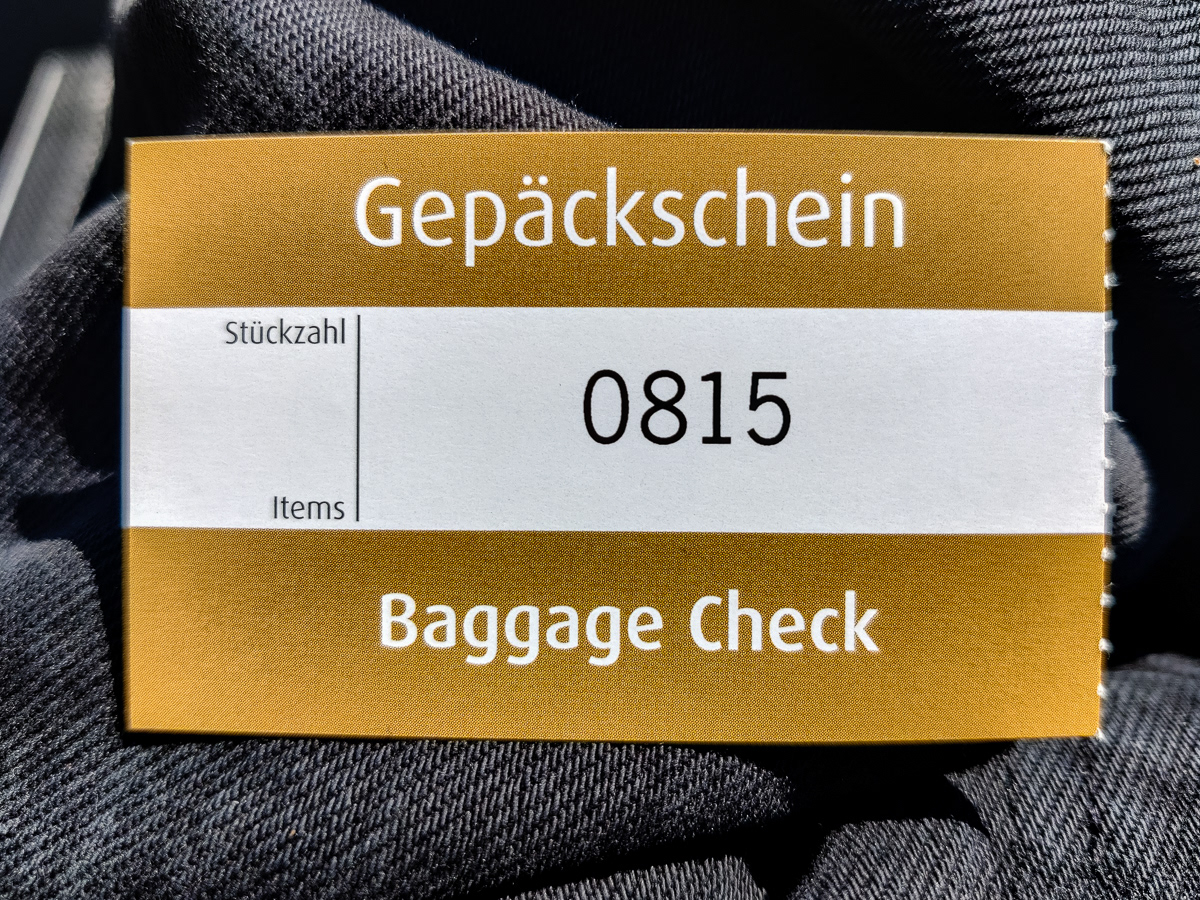 Gepäckschein 0815
