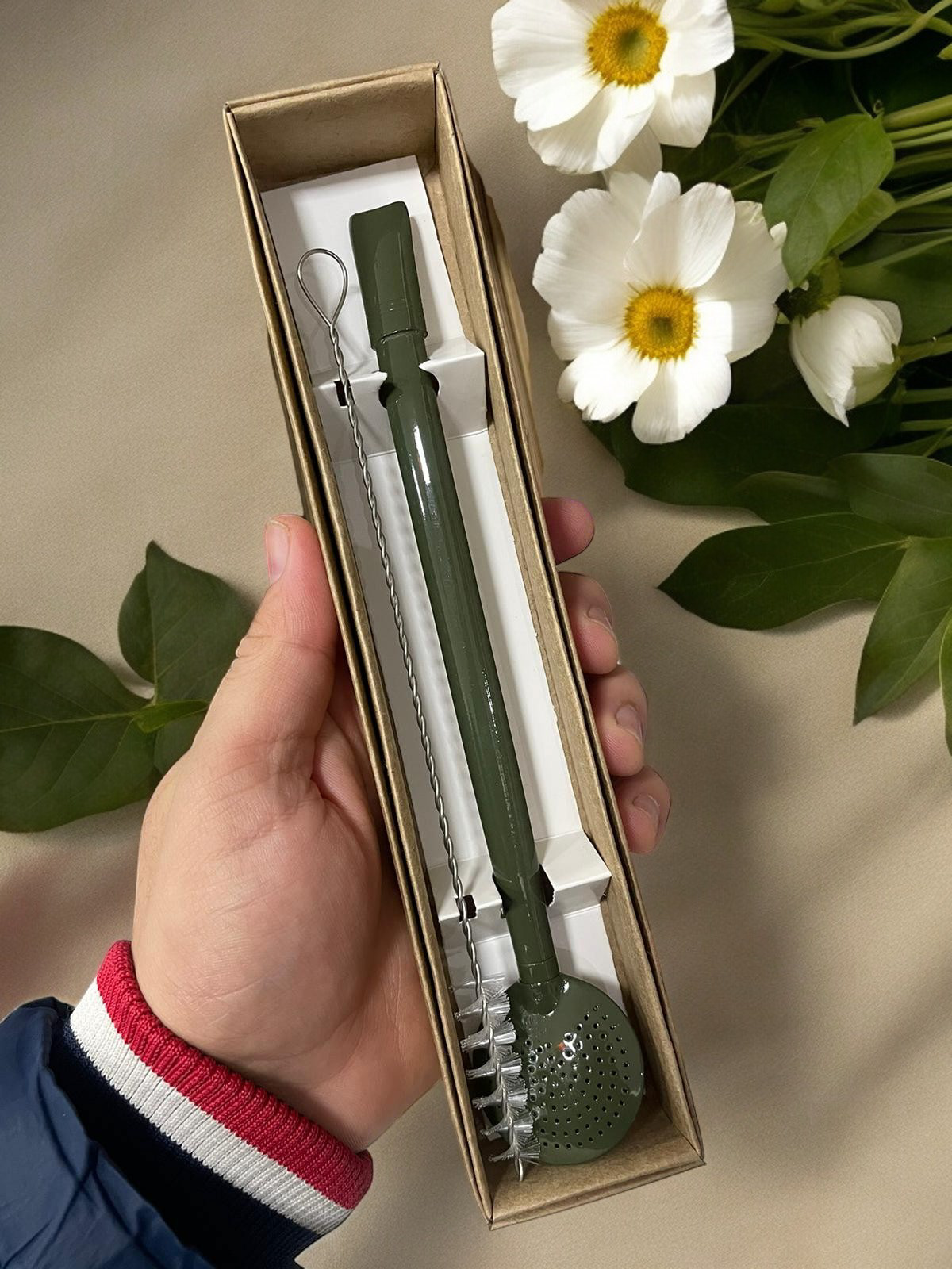 BOMBA DE INOX DESMONTÁVEL VERDE MILITAR