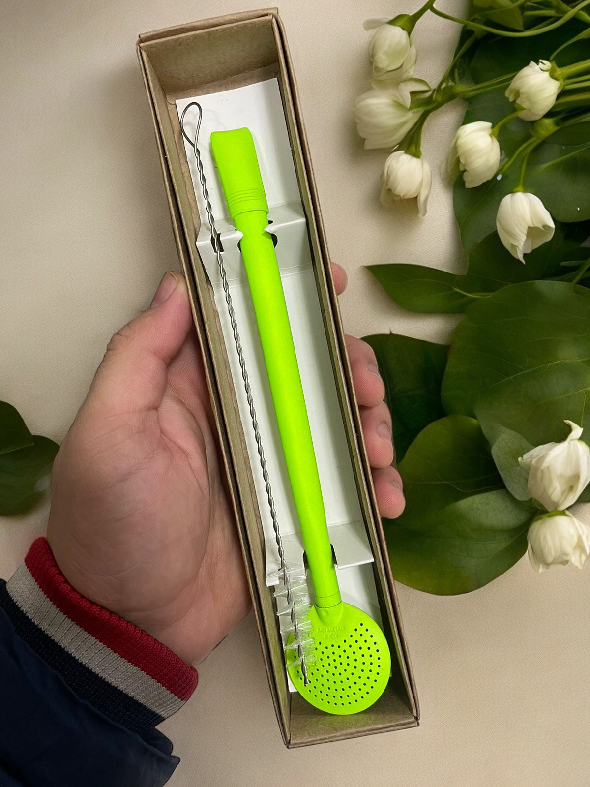 BOMBA DE INOX DESMONTÁVEL VERDE NEON FOSCA