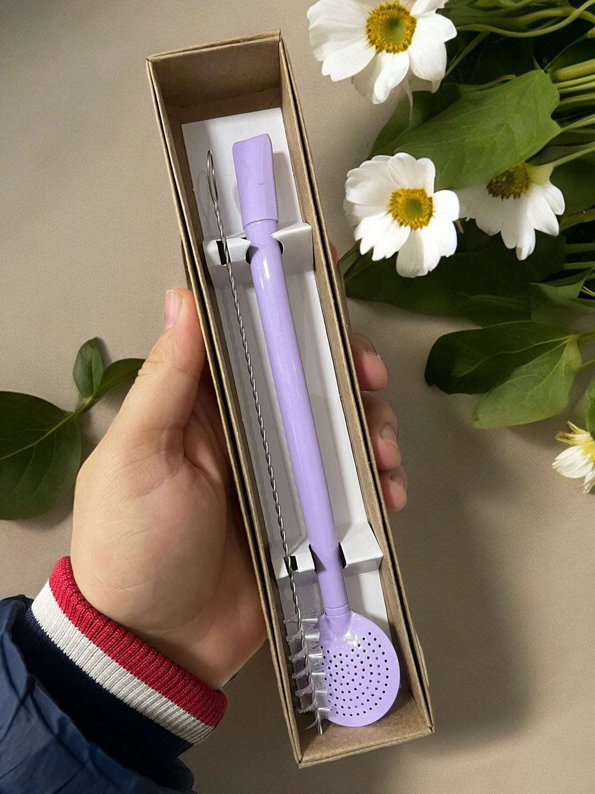 BOMBA DE INOX DESMONTÁVEL LILÁS