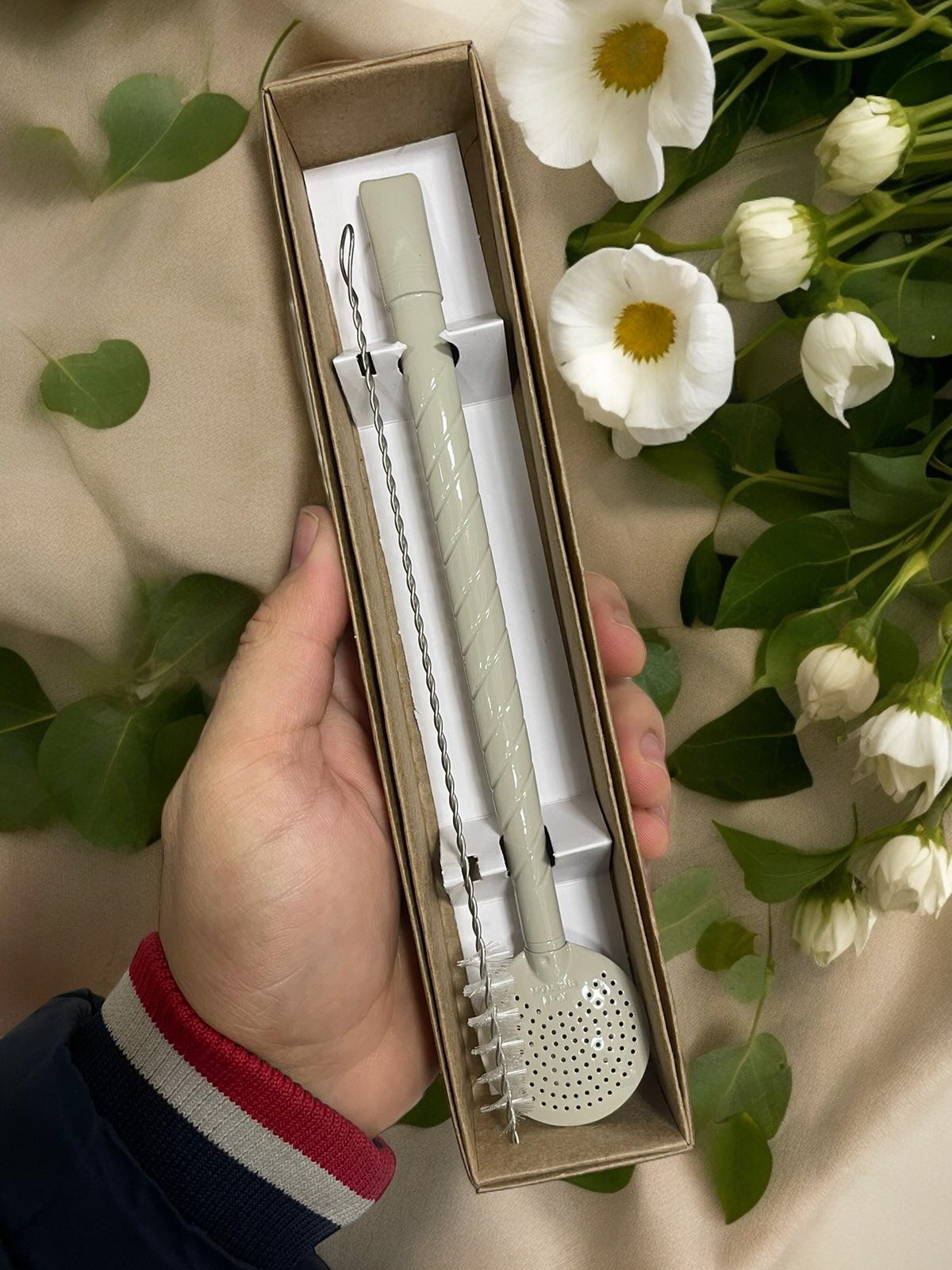 BOMBA DE INOX DESMONTÁVEL TRANÇADA NUDE