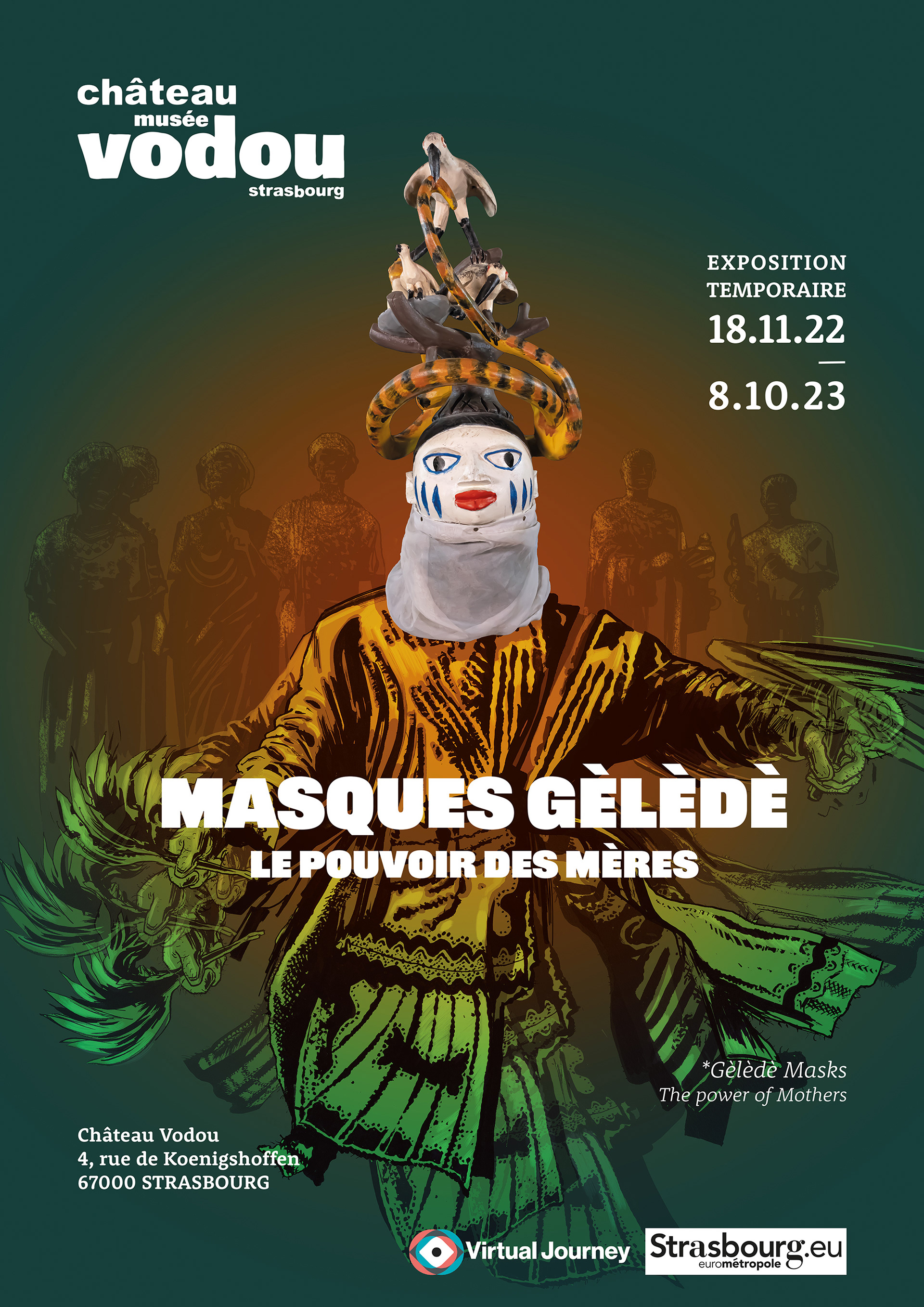Affiche de l'exposition temporaire du musée Chateau Vodou