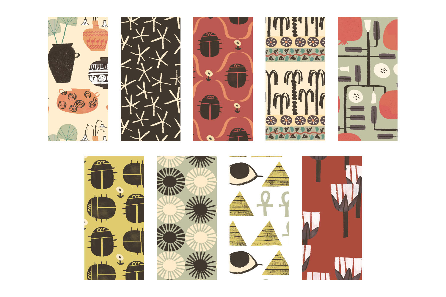 Egypt pattern collection by Cris Tamay