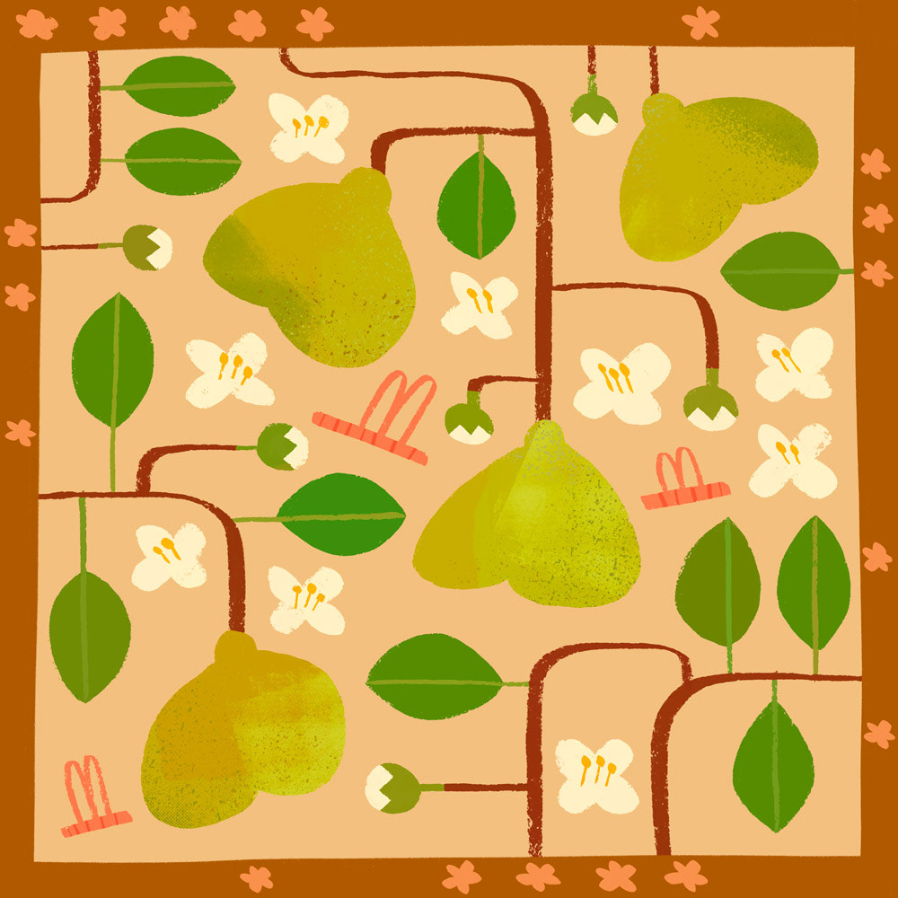 Pear tree surface design by Cris Tamay