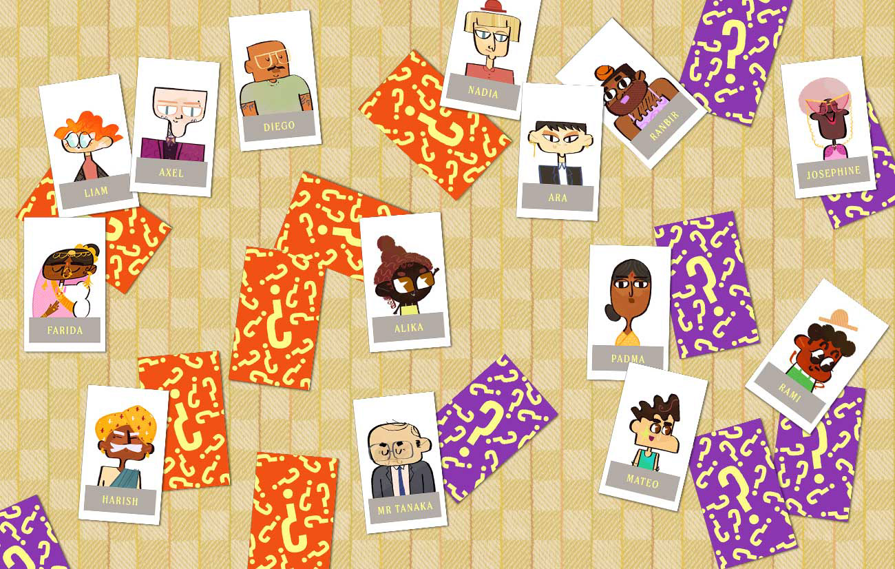 This is an inclusive version of the game "Who is it?" that include people from different ages, ethnicities and genders.