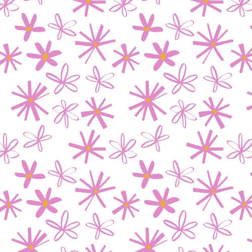Pink flowers pattern by Cris Tamay