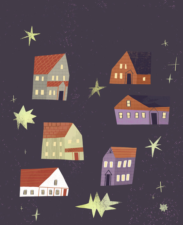 Illustration of Tesla's town by Cris Tamay