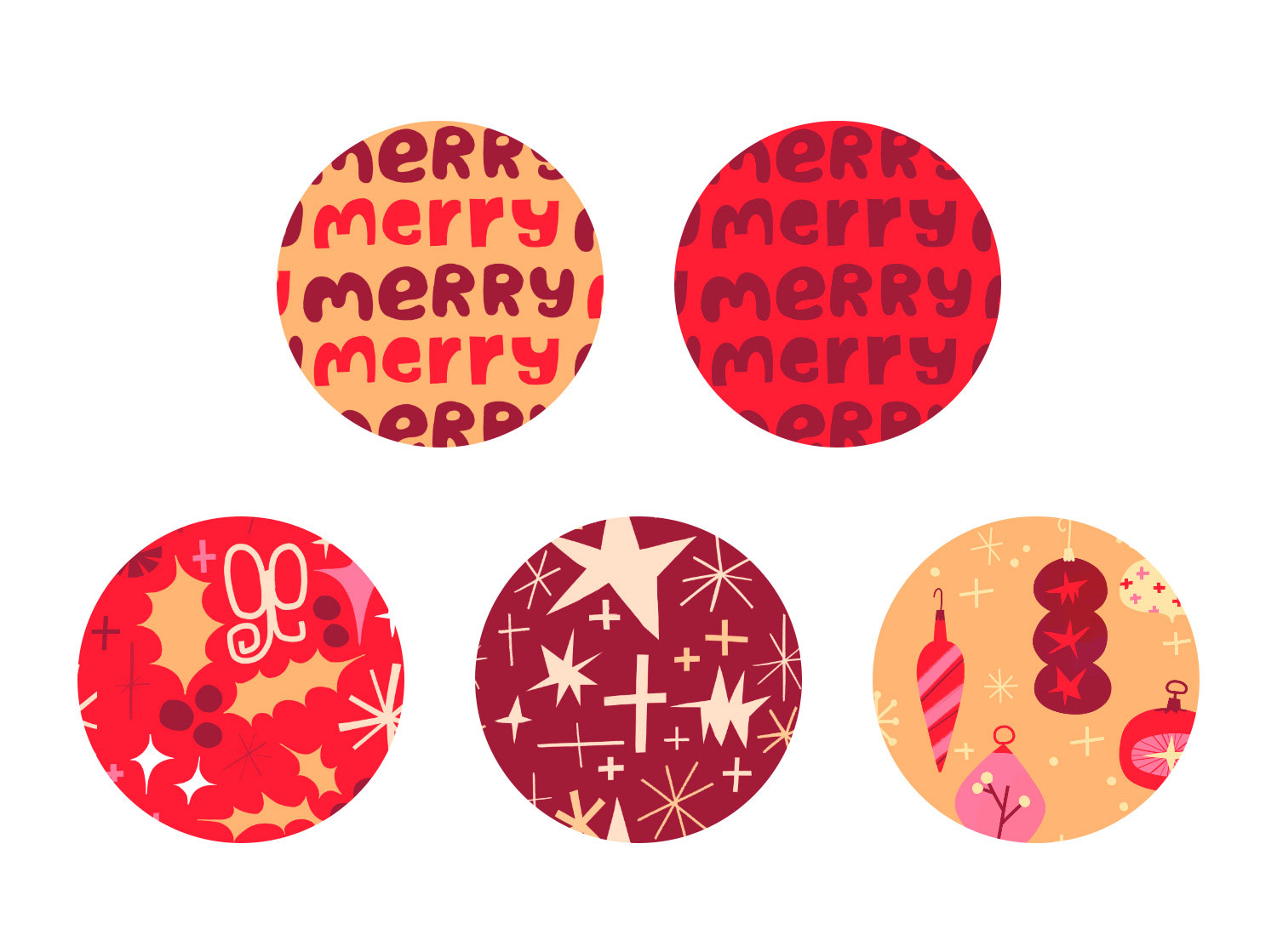 Festive pattern collection by Cris Tamay