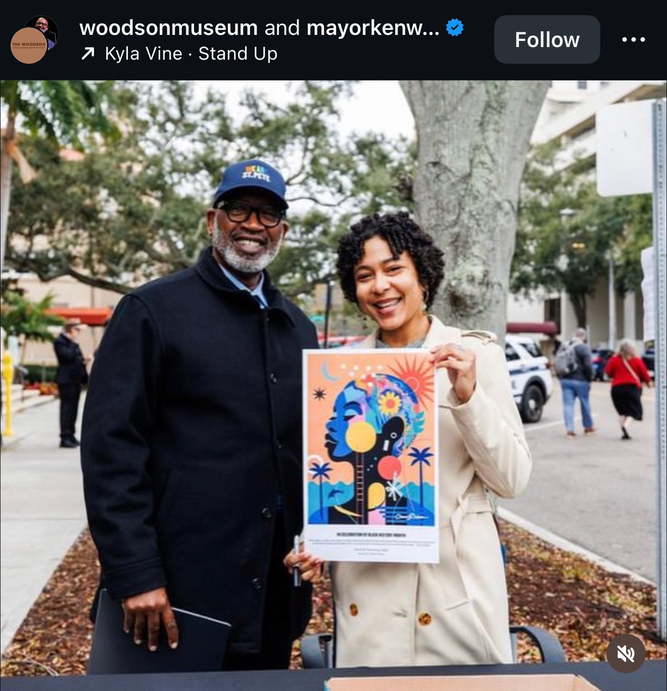 Mayor Ken Welch and  Clancy Riehm 