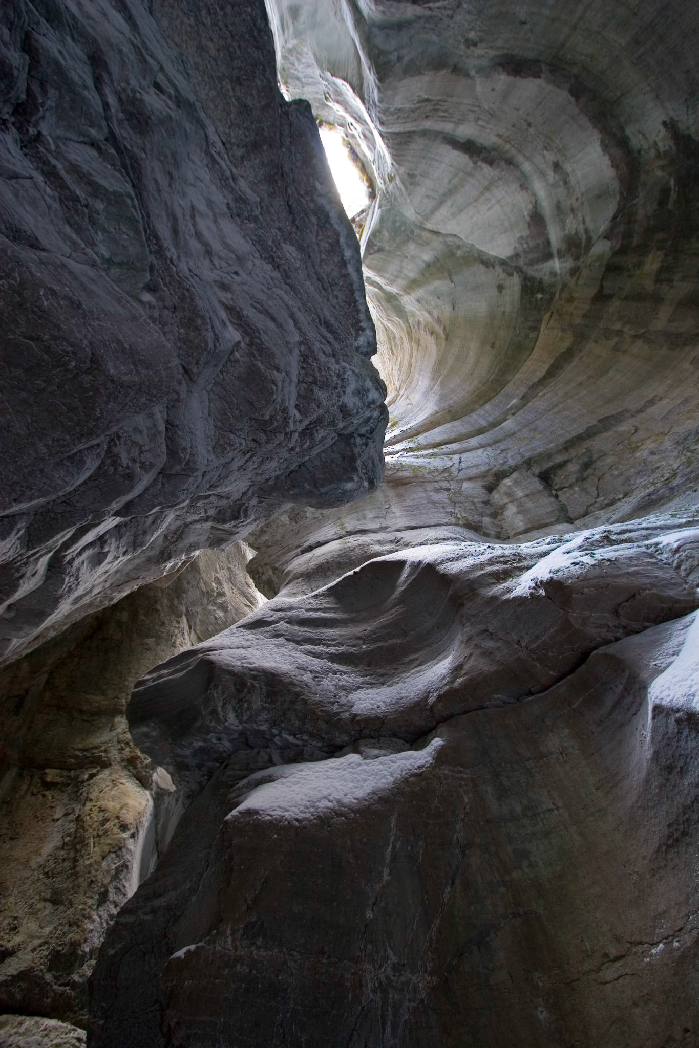 Slot canyon on Maligne River, Jasper National Park, Alberta