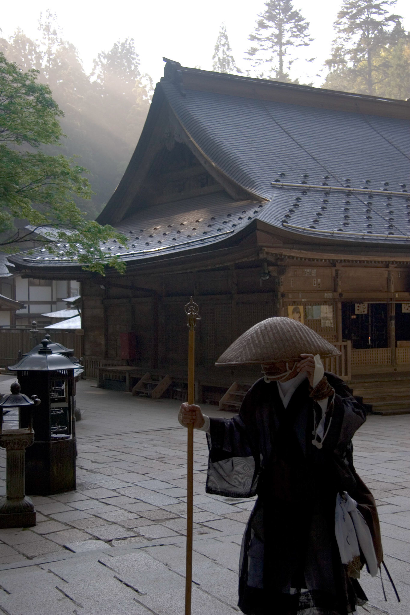 Pilgrim at Okunoin, Koyasan, Japan
