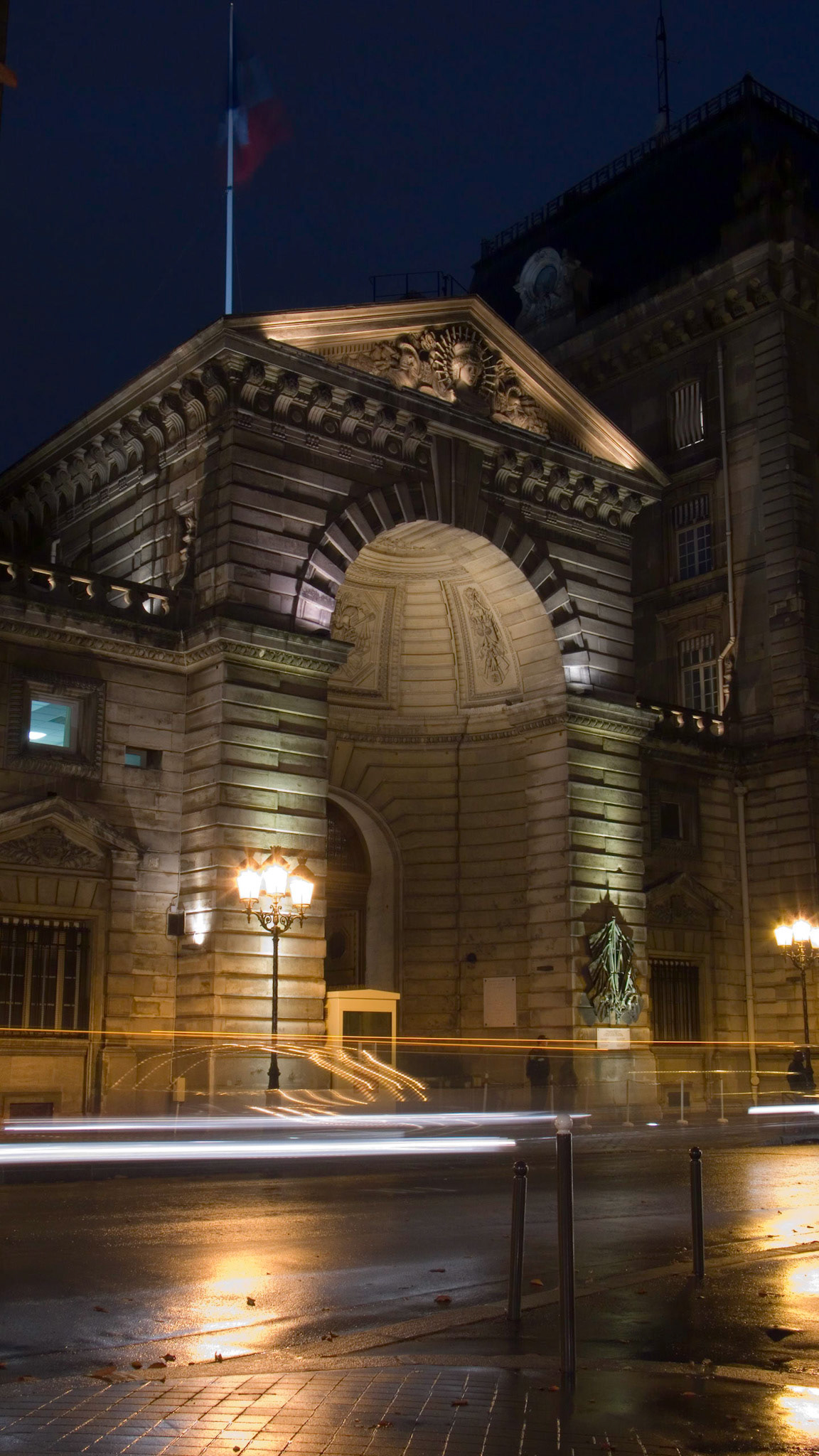 Paris Street at Night
