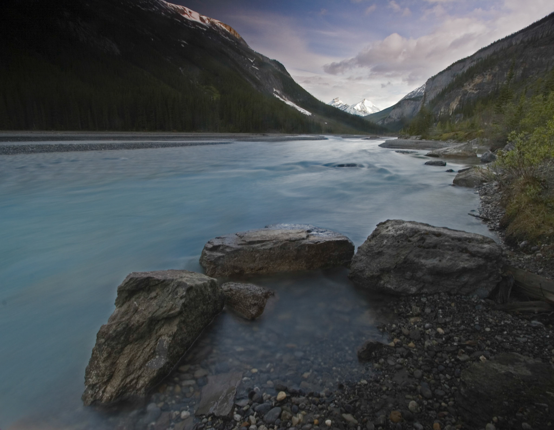 N. Saskatchewan River Rocks, Banff National Park, Alberta