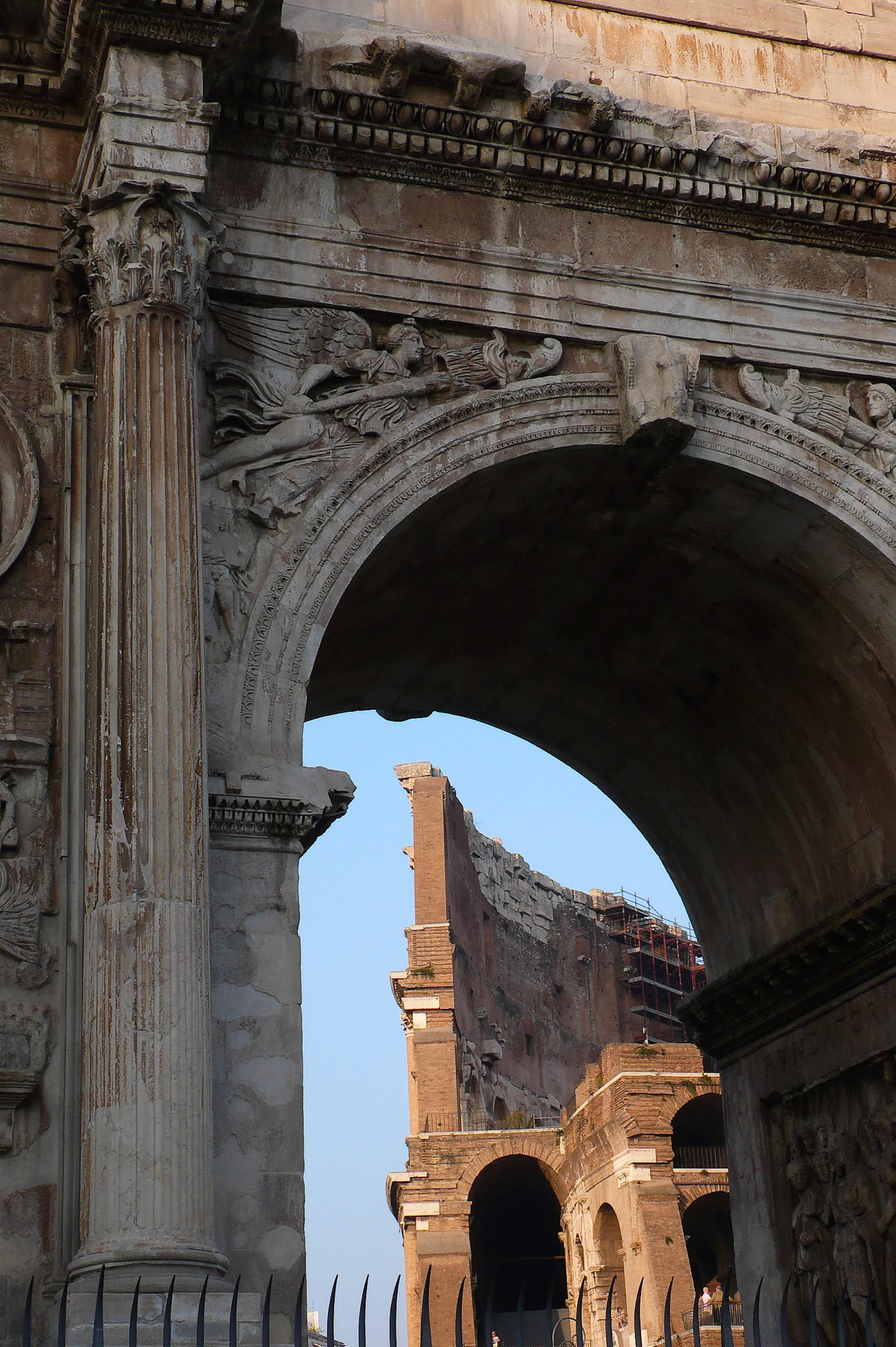 Arch of Constantine and Colosseum, Rome
