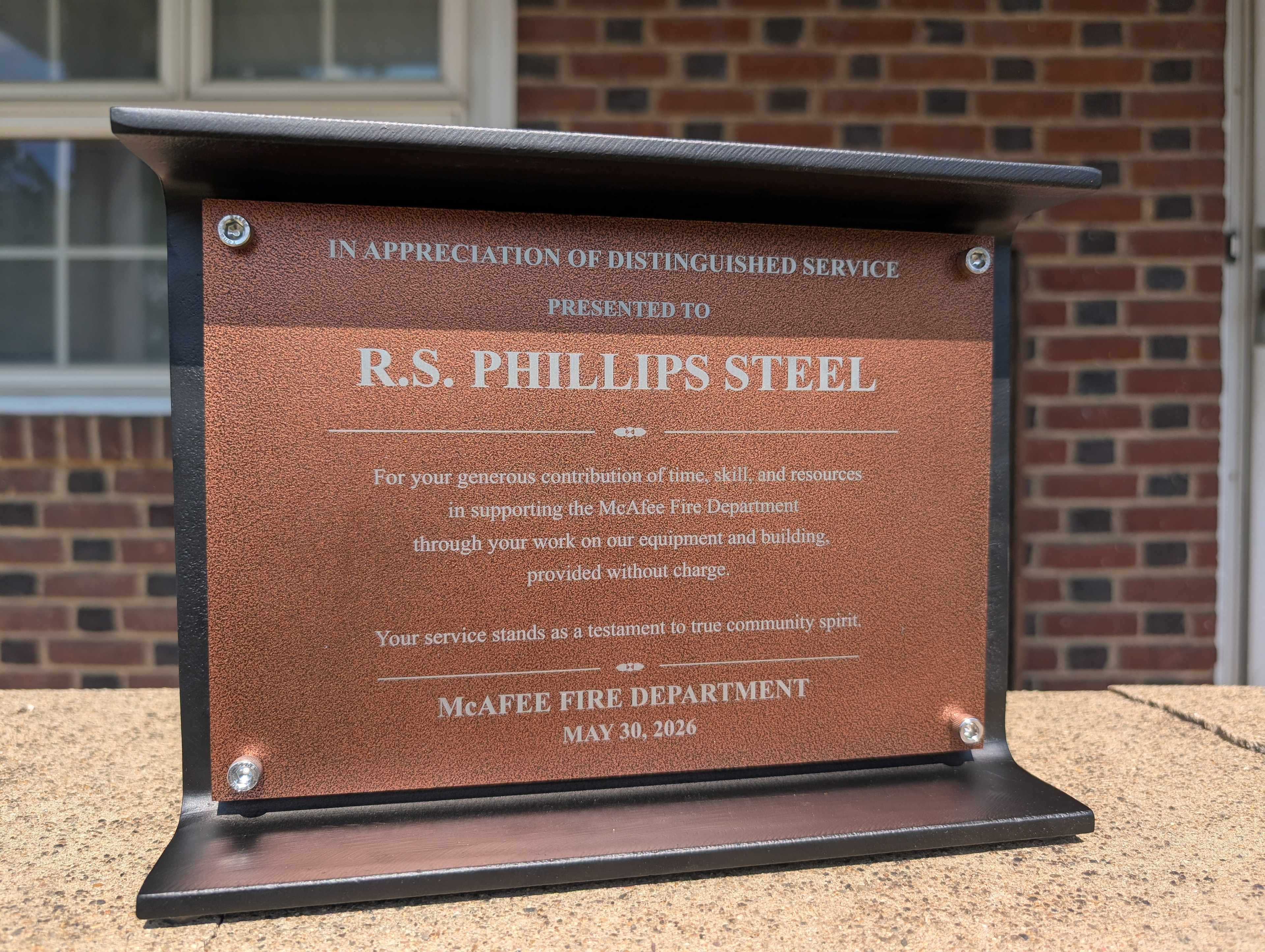 8" Steel I-beam Award