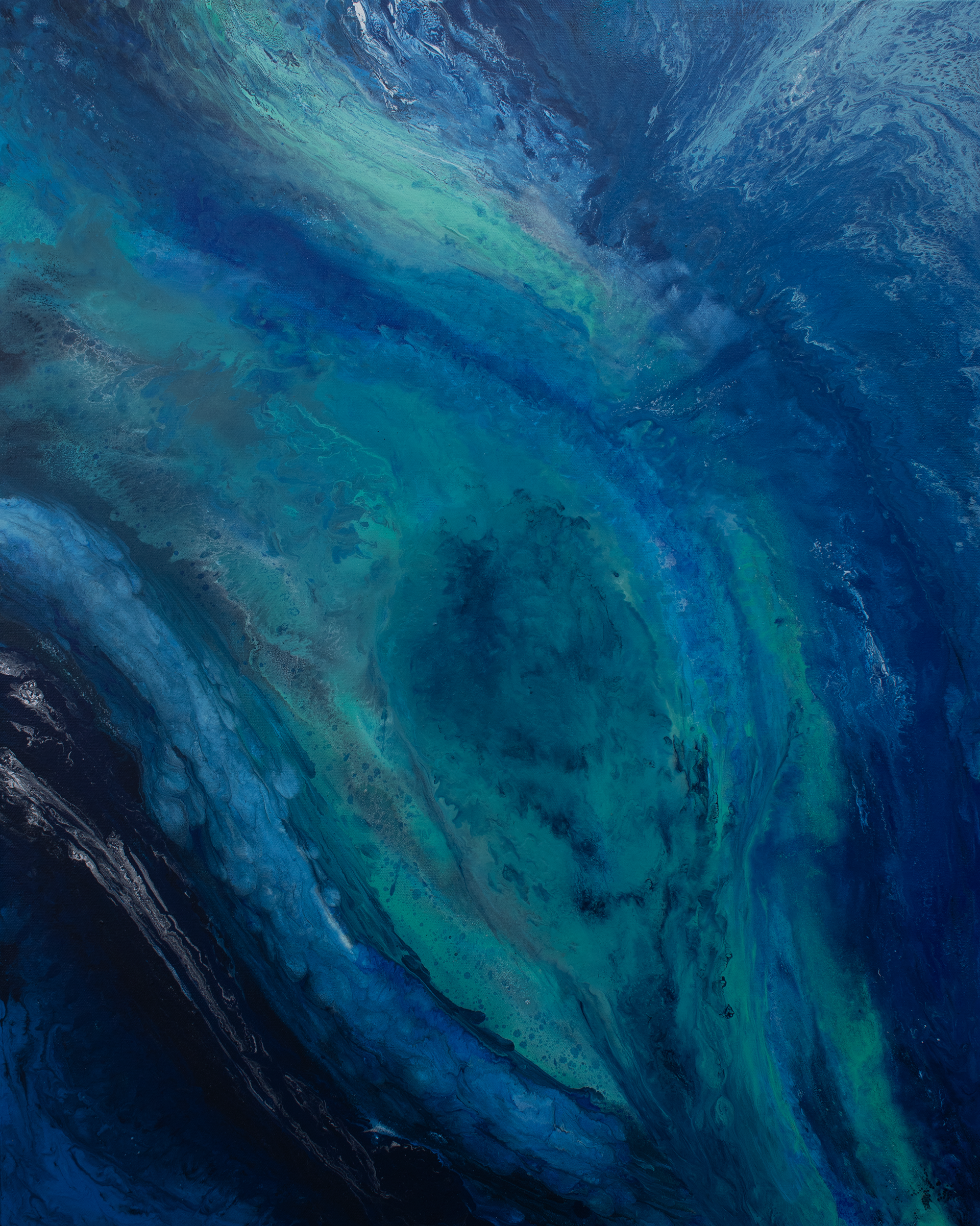 Intricate Blues, 24" x 30"