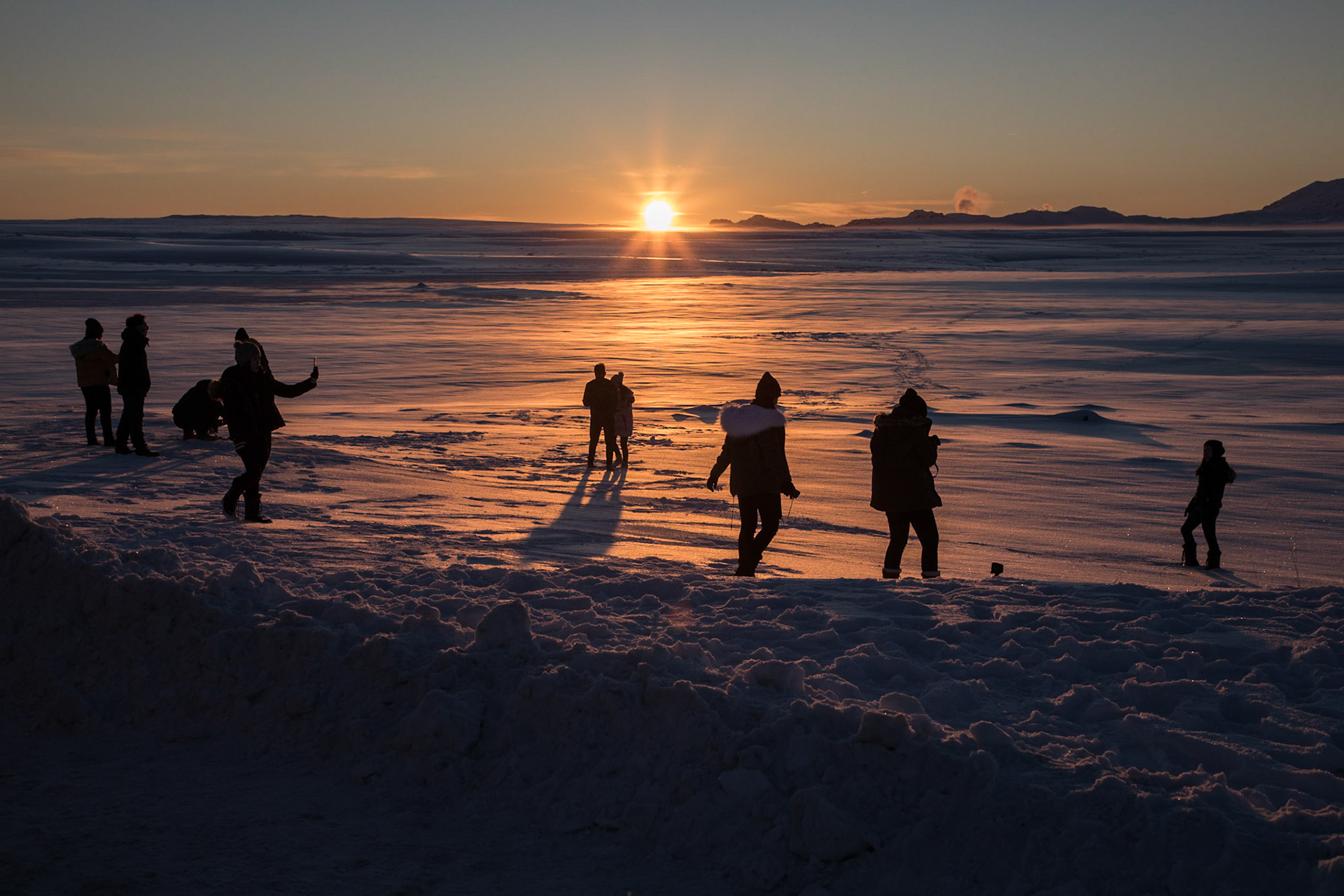 sunrise in iceland