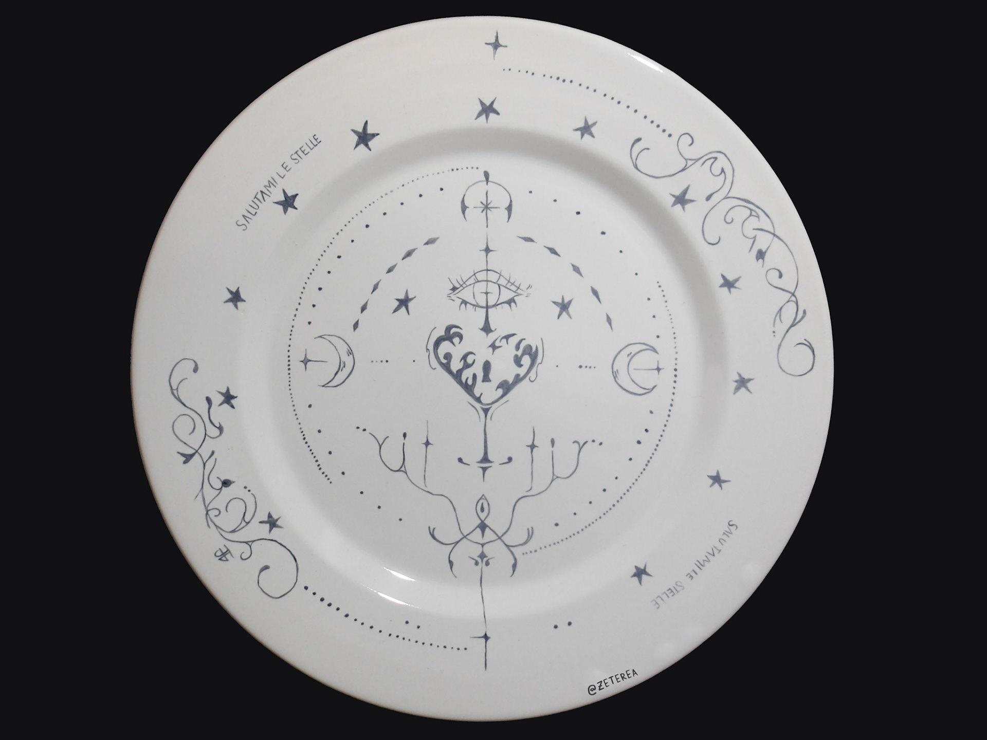 Salutami le Stelle | Paint on Ceramic