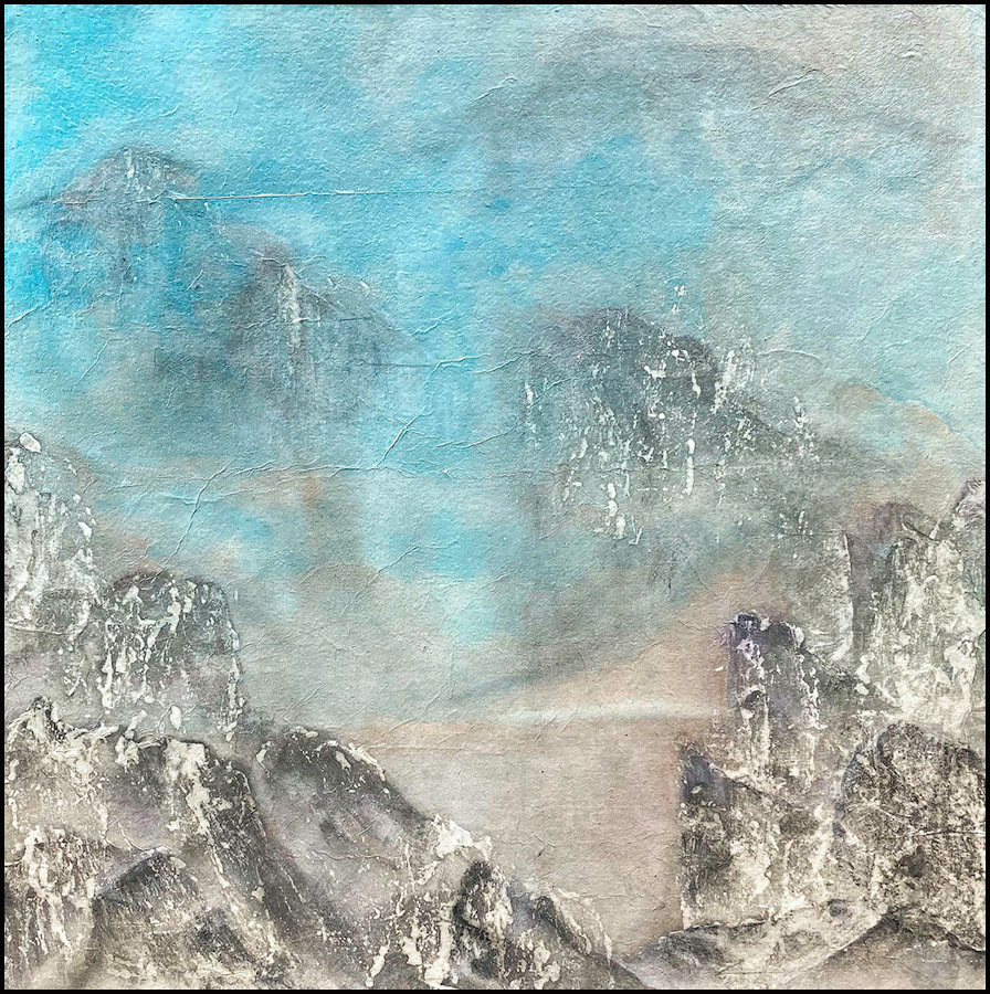 Snow Wave Mountains (2020): 24 x 24 inches