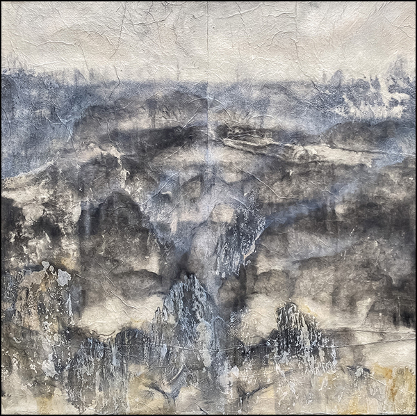 Beyond the Ridgeline (2022): 27 x 27 inches