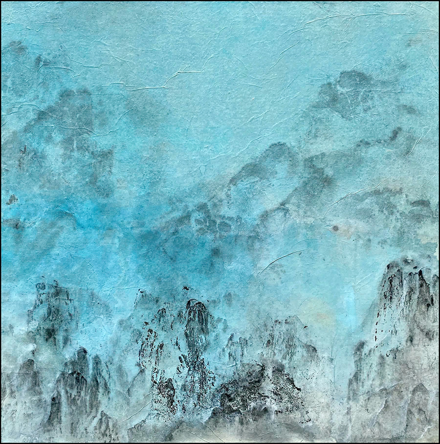 Snow Wave Mountains III (2020): 24 x 24 inches
