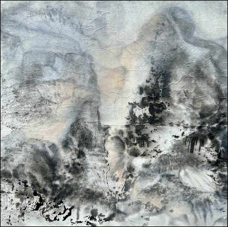 Mist Shrouded Valley (2025): 18 x 18 inches