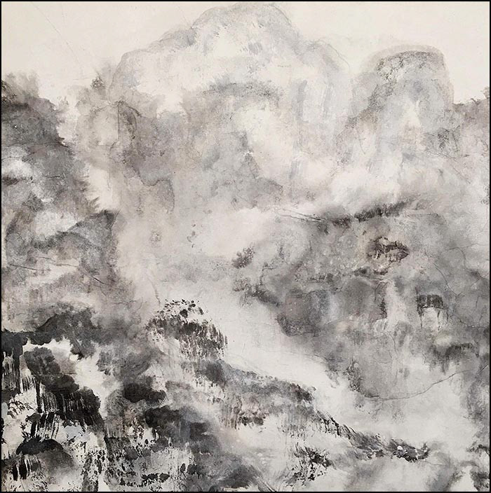 Snow Valley (1 of 2) 2019: 24 x 24 inches